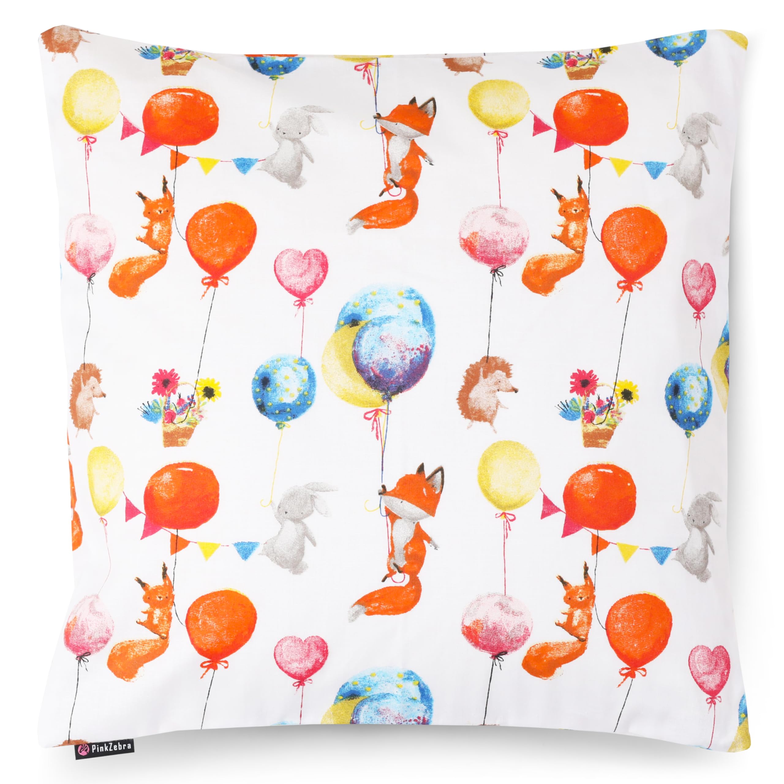 Taie D'Oreiller Enfant 80x80 Cm - 100% Coton - Motif Étoiles - Certifié Öko-Tex - Fermeture Éclair