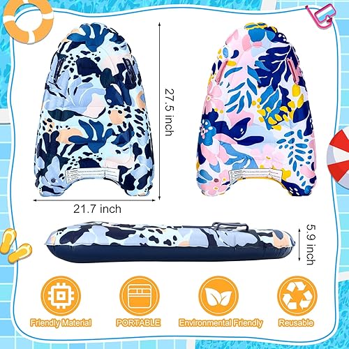 Miniatura 2 de Leitee 2 tablas inflables de surf con asas, tabla de surf inflable para playa, ligera tabla de surf flotante para niños, para aprender surf, 27.5 x