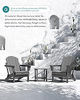 Vista 7 de SERWALL - Silla Adirondack plegable para patio, jardín, exterior, fogata - (Plegable, gris)