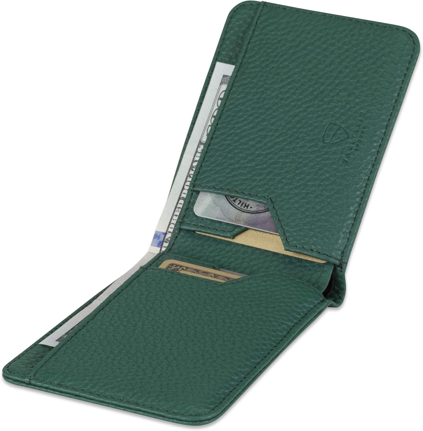 Vaultskin MANHATTAN Slim RFID Blocking Bifold Leather Wallet for Men - Minimalist Front Pocket Card Holder, Holds 9 Cards & Cash, Premium Italian Leather - Image 4