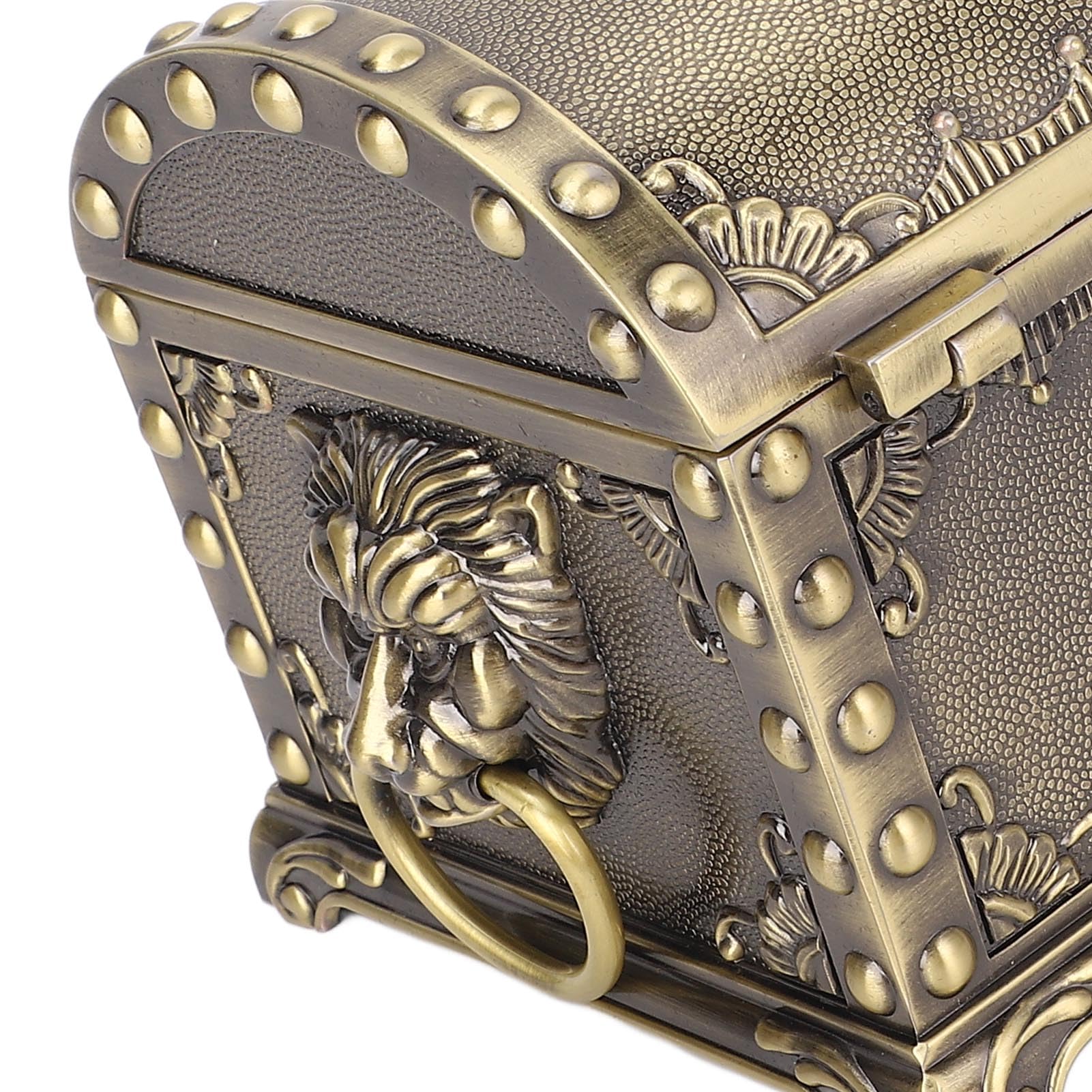Sonew Portagioielli Metallico Vintage con Serratura, Scatola (Bronzo)