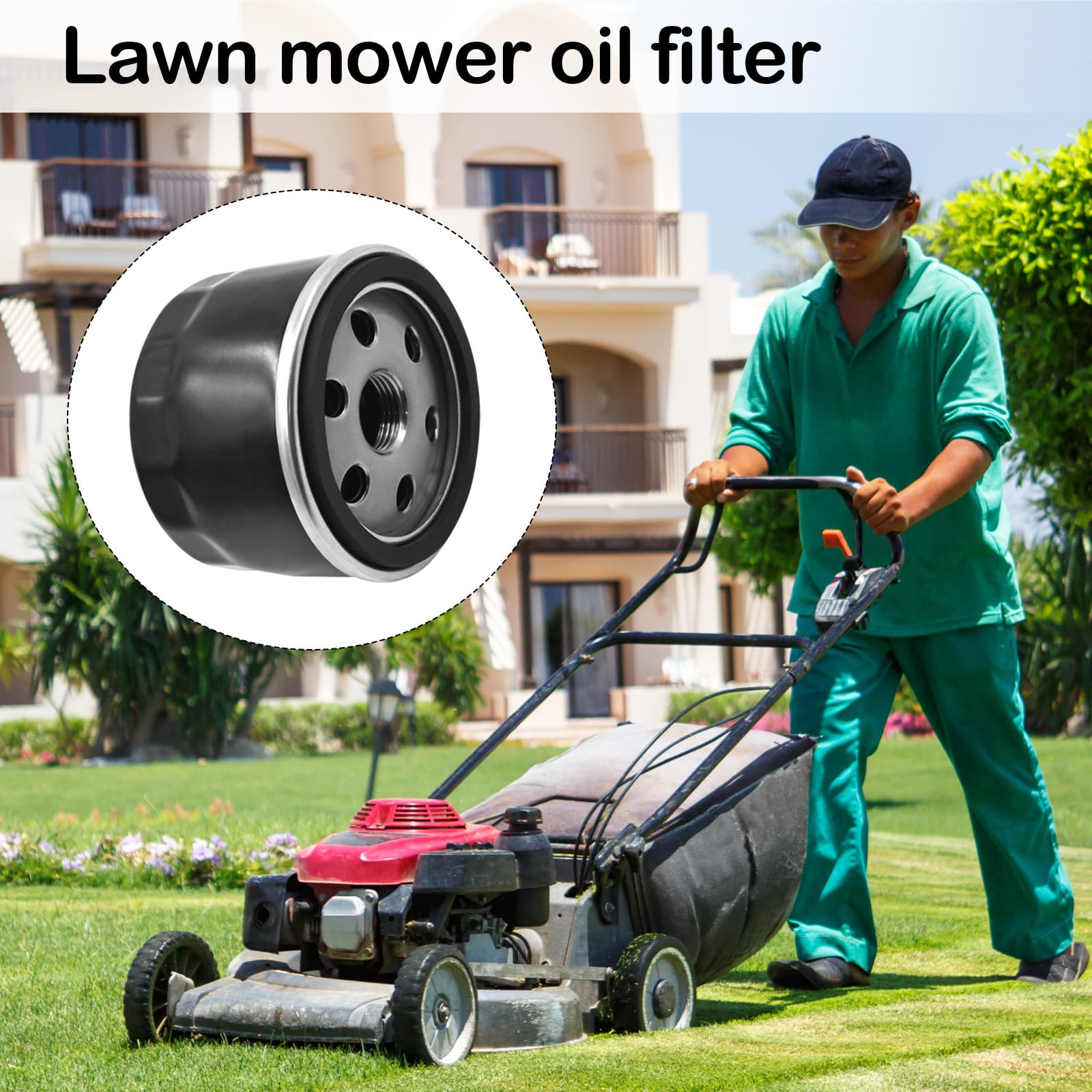 Filtro De Aceite 492932s, 4 Unidades Para Briggs & Stratton 492932S 695396 696854 49065-7007 AM125424 GY20577 LG492932S Accesorio De Filtro De Aceite De 2 1/4 Pulgadas Para Cortacésped