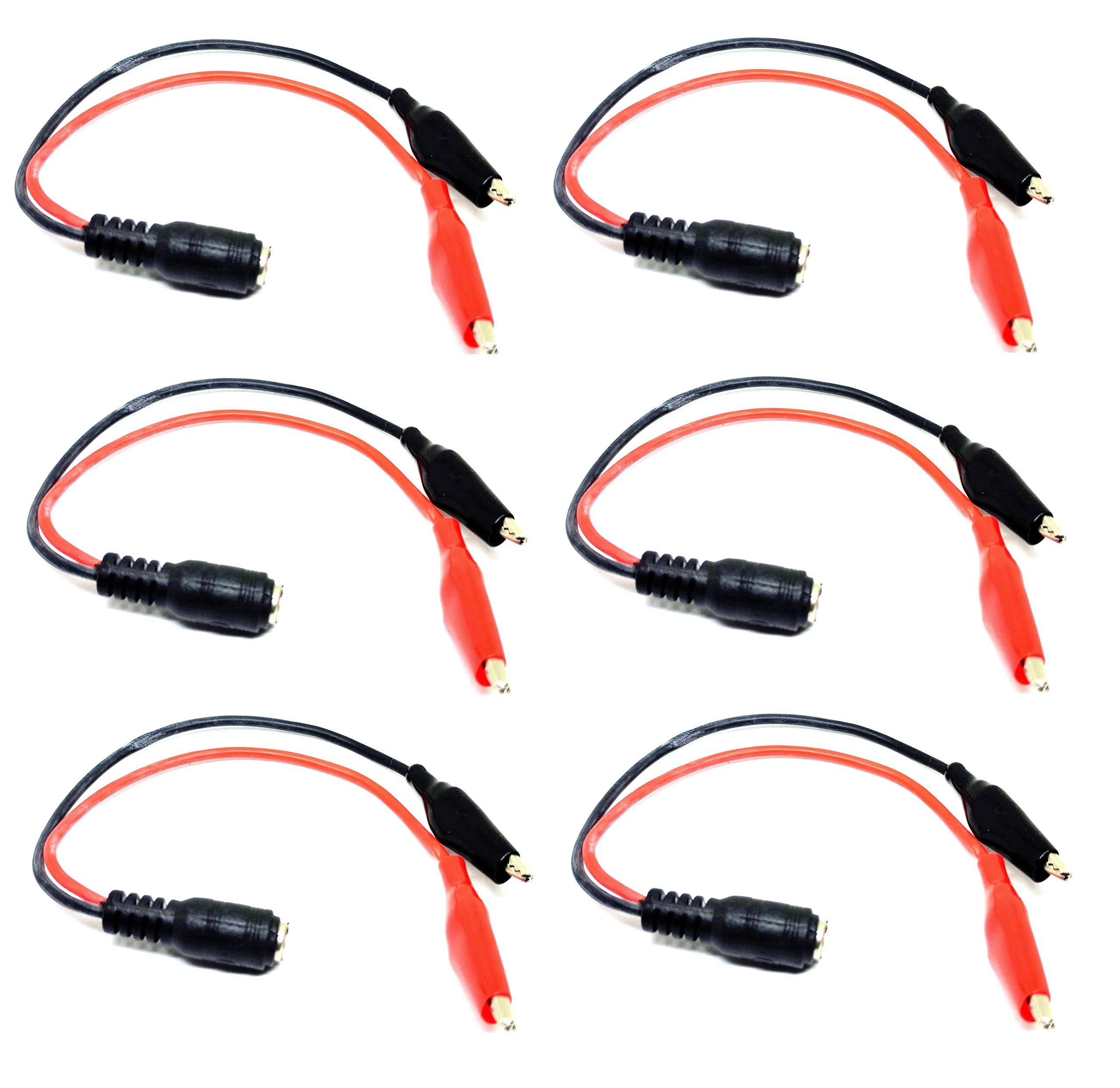 INVENTO 6Pcs Female DC Jack Plug 5.5mm x 2.1mm with crocodile alligator clip 20 AWG silicone wire For CCTV, DC Connections, DIY Projects (B09VZKXC4G) Amazon Price History, Amazon Price Tracker