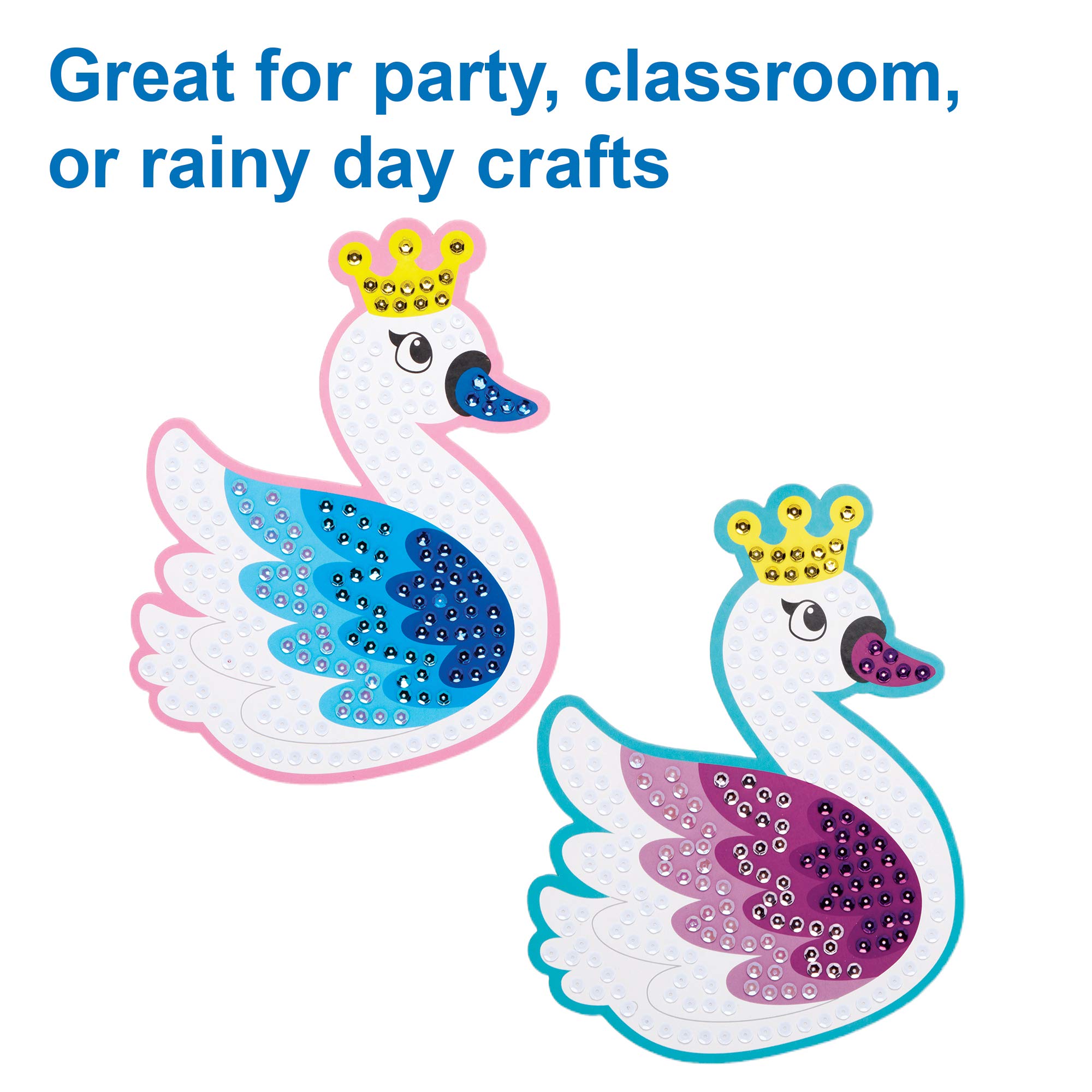 Baker Ross AX717 Kit Cuori con Paillettes - Confezione da 5, Progetti Artistici e Artigianali per Bambini da Creare e Decorare, Ideali per Progetti di