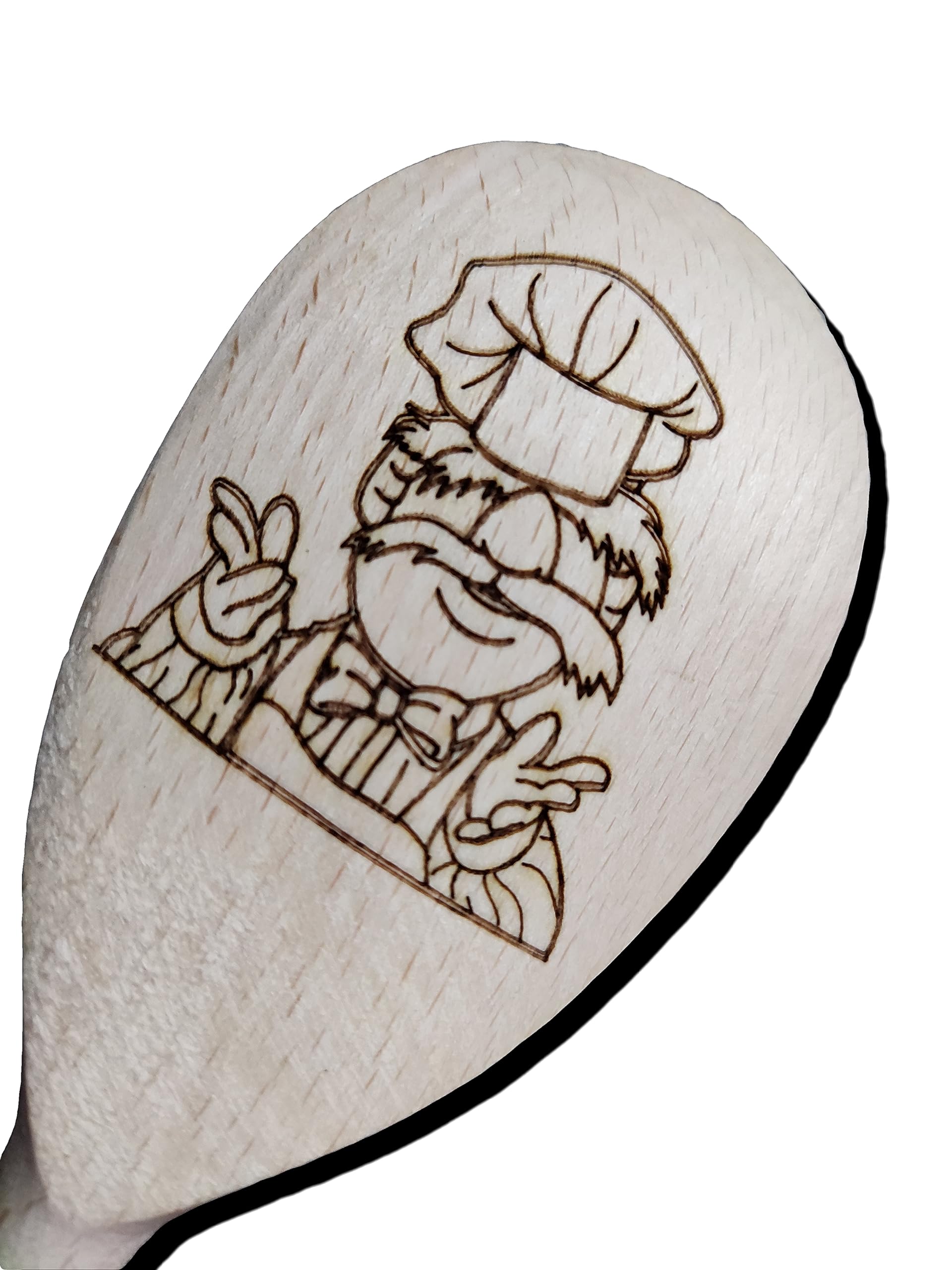 FastCraft Backlöffel Aus Holz Mit 'Spion'-Design | 30 Cm, Einzigartiges Küchen-Utensil