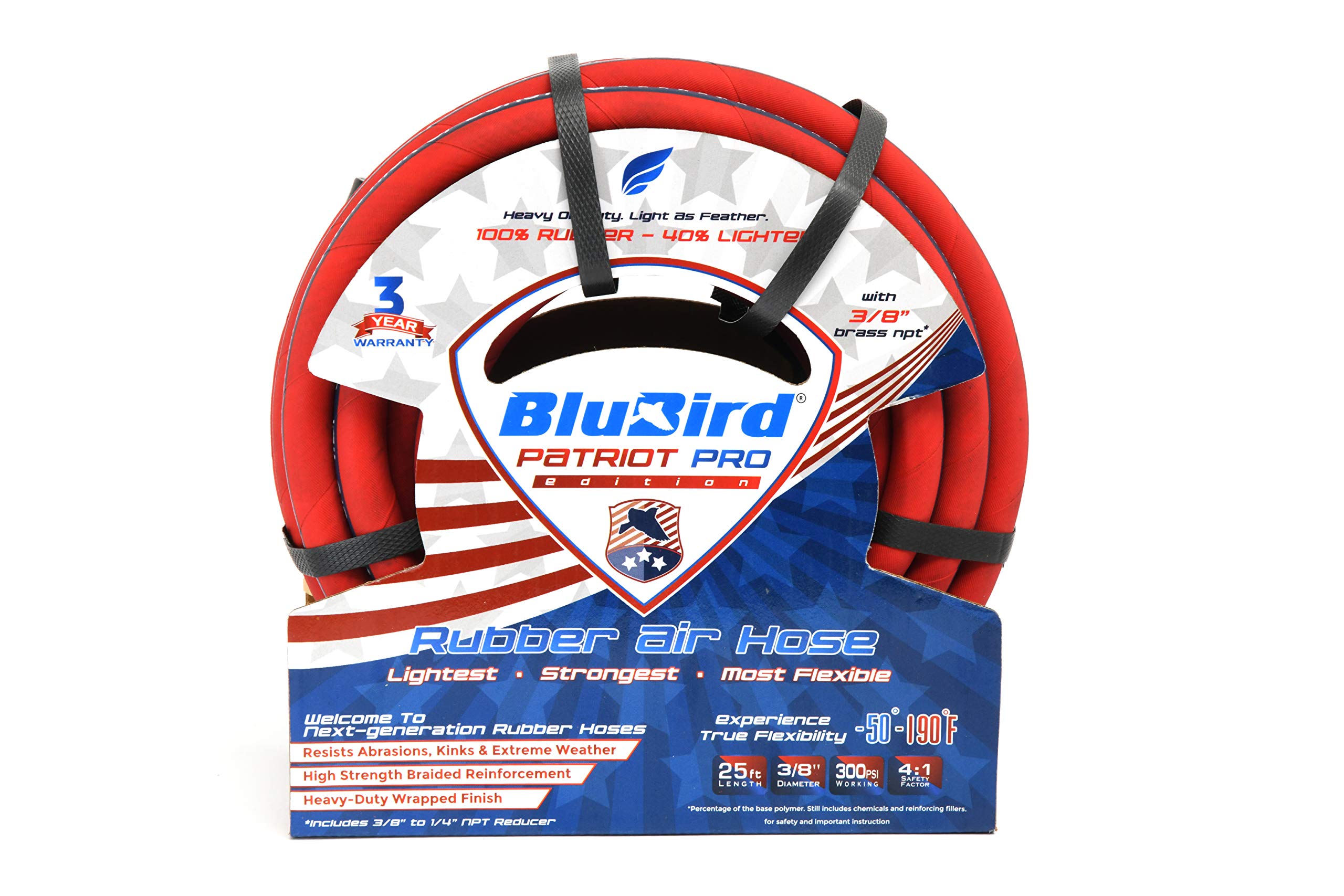 Blubird Manguera de aire Patriot Pro de 3/8 pulgadas X25 pies 300 P PP3825