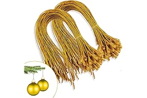 200 pcs Christmas Ornament String Hangers with Snap Fasteners
