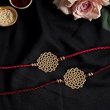 DecorTwist® Rakhi for Brother Kemp Flower Design Brass Rakhi Cum Keychain Cum Bookmark for Bhaiya Kids Man Rakhi for Rakshbandhan Gift for Brother