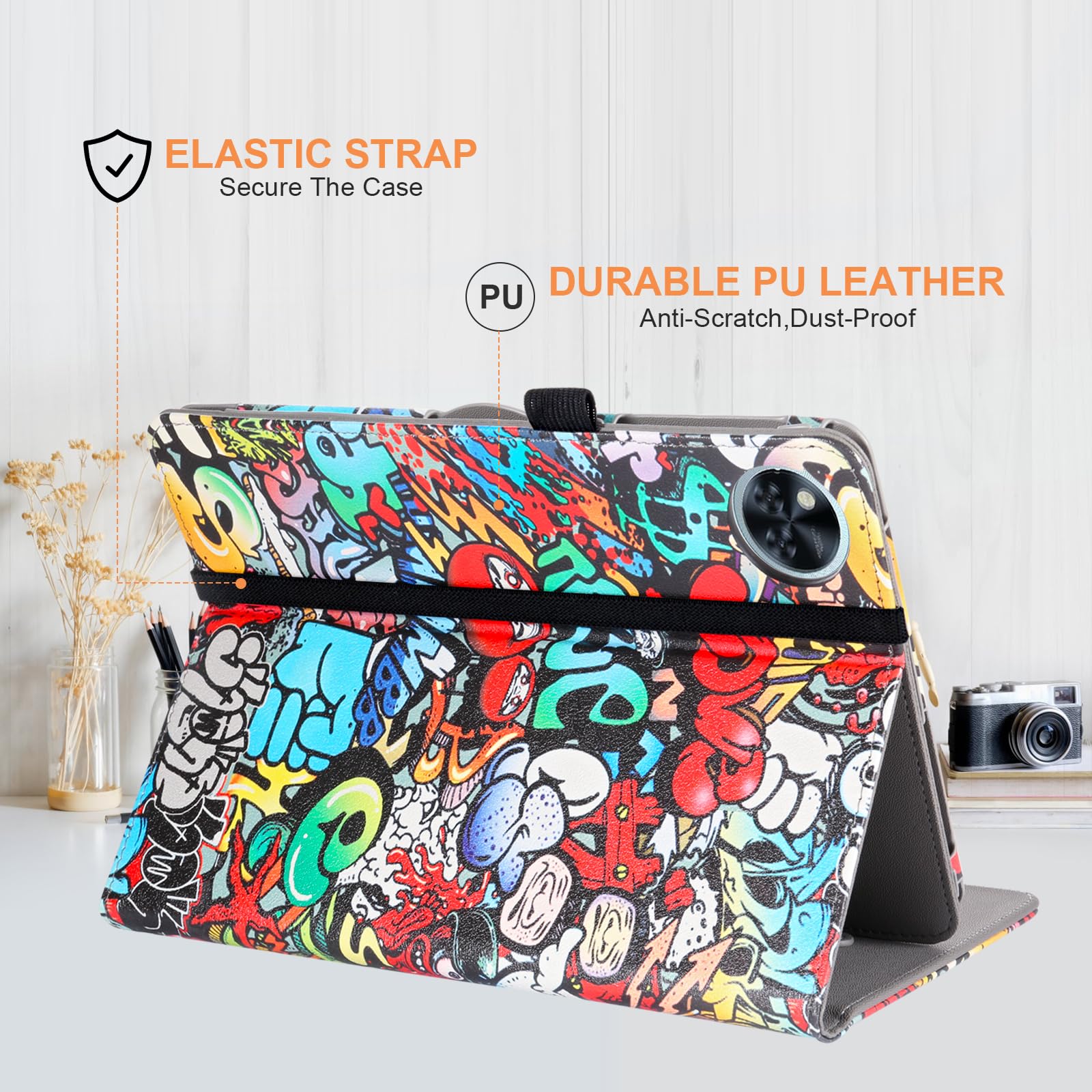 Vakarey For Doogee Tab A9+ Multi-Angle Stand Case Cover