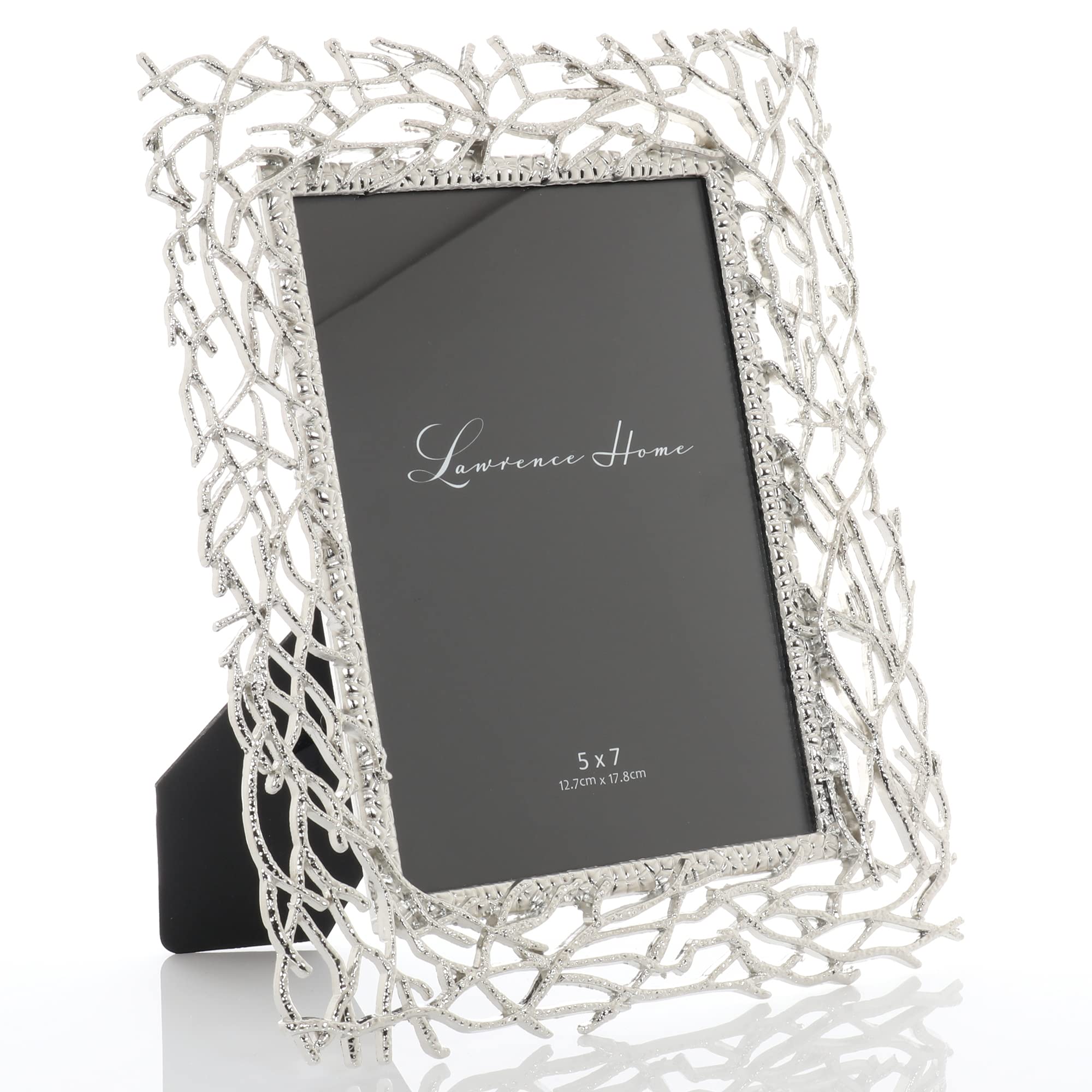 Lawrence Frames Cornice Per Foto A Rami – Argento, 15x7 Cm, Design Intrecciato Aperto - 4