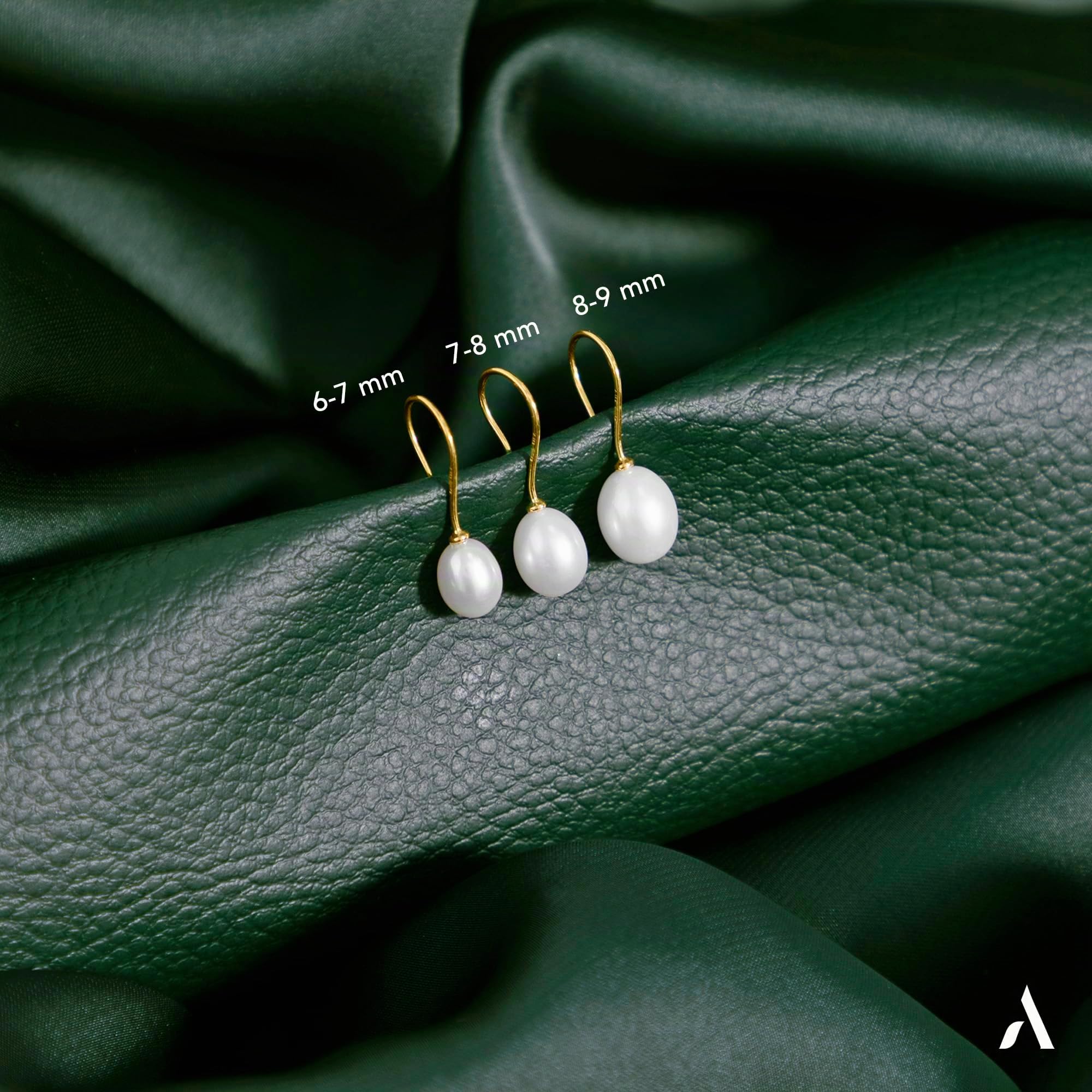 Amberta Allure Damen Ohrhänger mit Perle aus 9K Gold