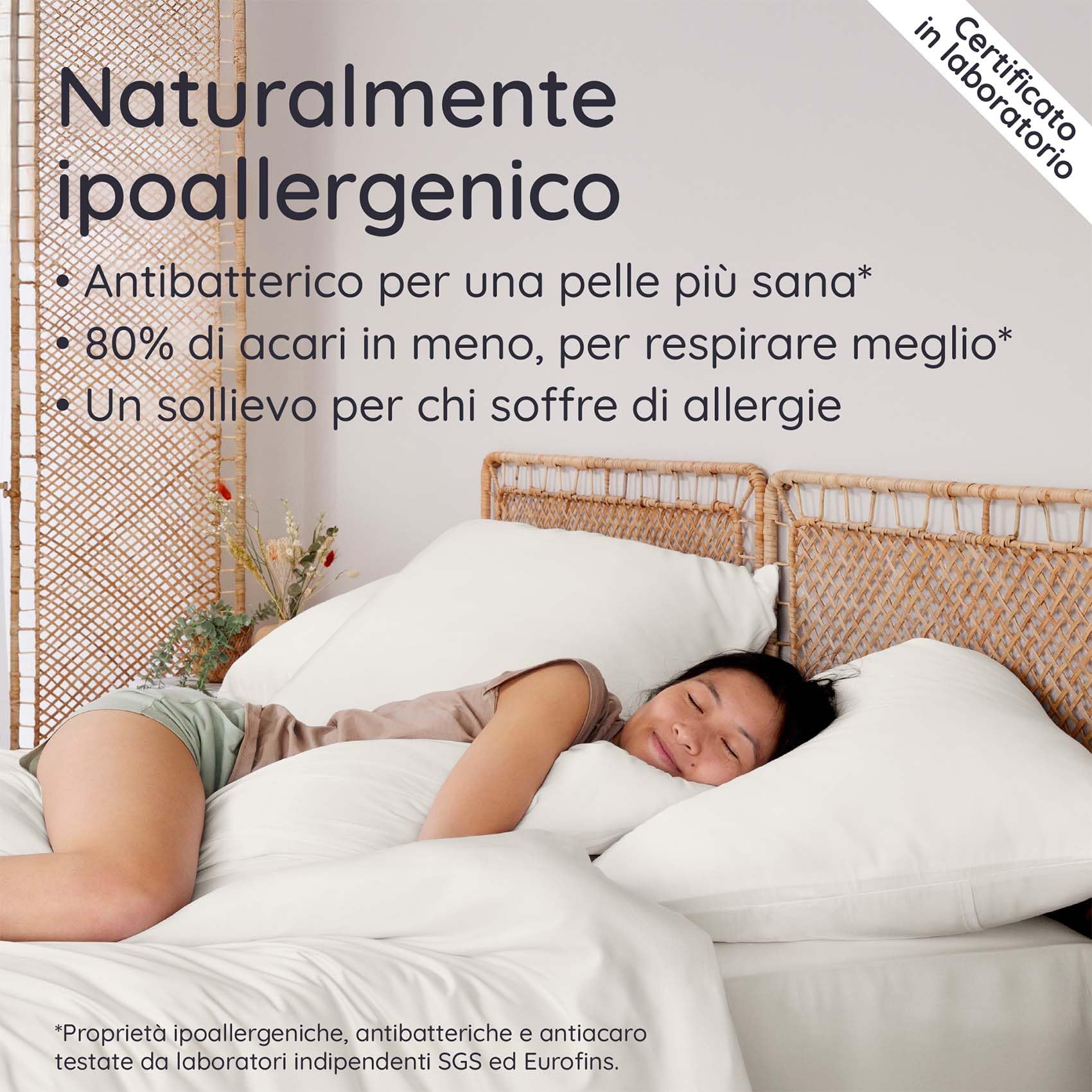 Federe Cuscino In Bambù 50x70 Cm - Confezione Da 2 - Ipoallergeniche E Morbide Come Seta - Foto 5