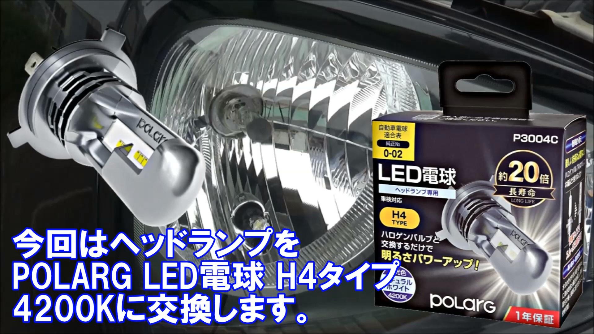 Amazon | 日星工業 POLARG(ポラーグ) ヘッドランプ用 LEDバルブ 12V H4 
