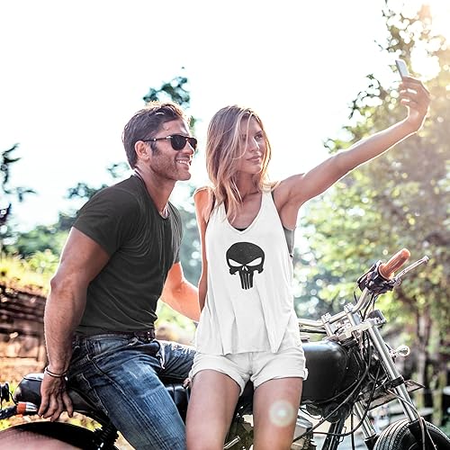 Vista 4 de Calcomanía termoadhesiva Evil Skull Head Punisher, parche gráfico HTV listo para aplicar, calcomanías de transferencia para manualidades, camisas