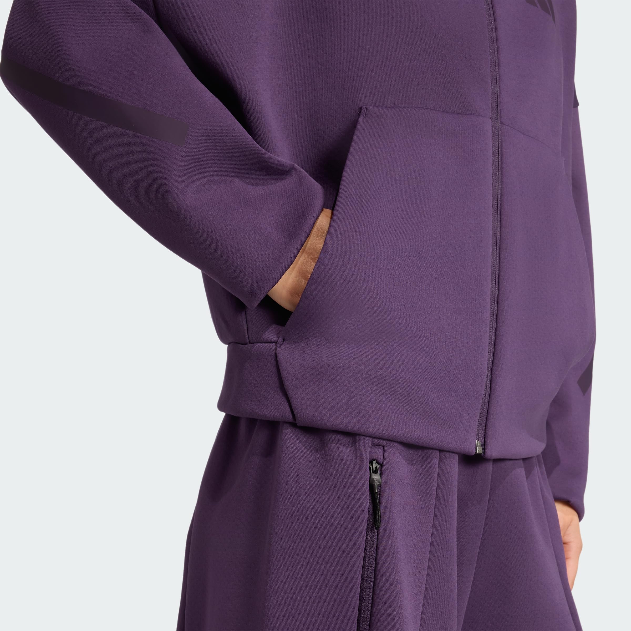 adidas Women's Z.N.E. Zip-Hoodie Aurora Plum S
