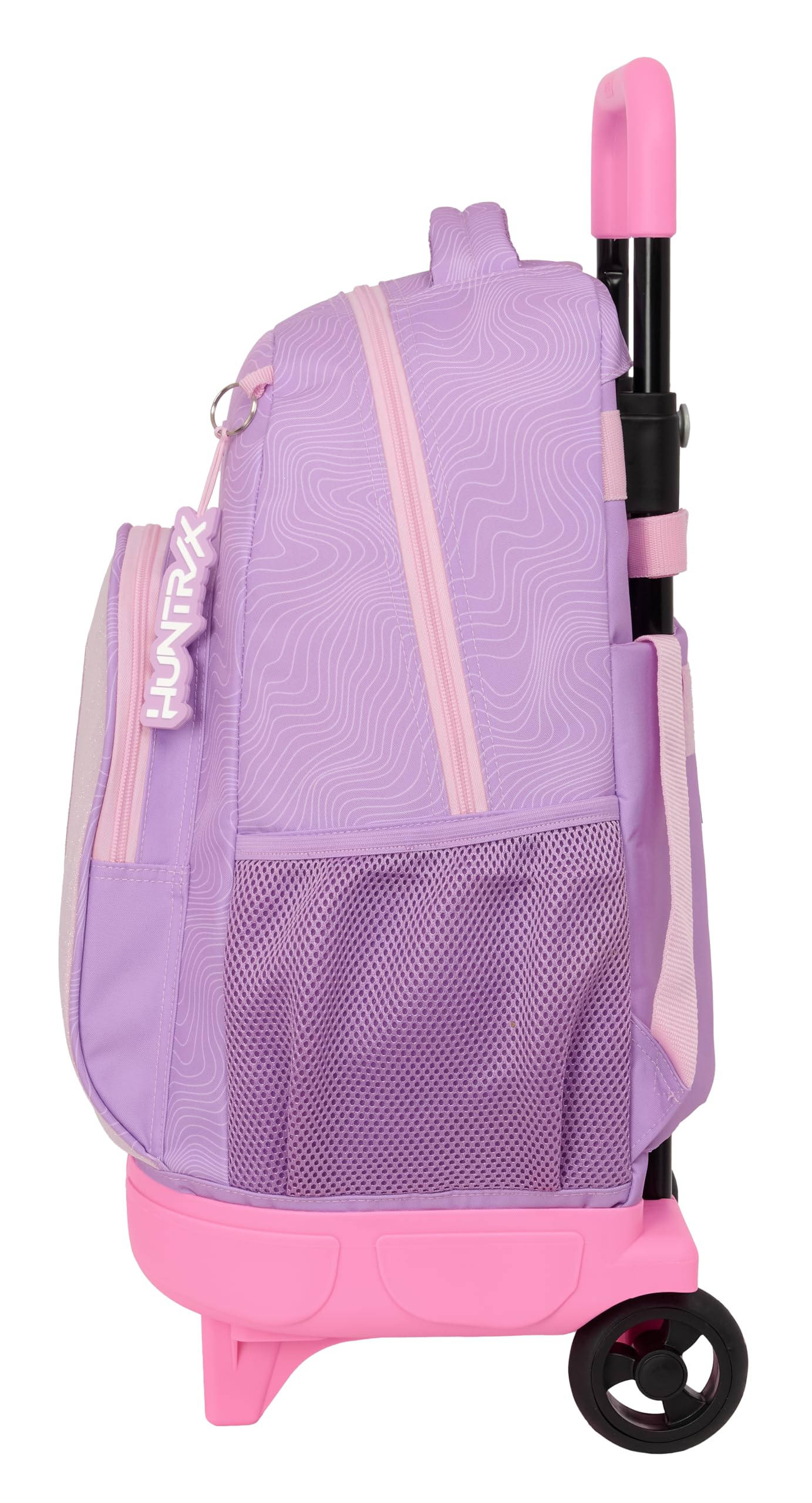 K-POP Demon Hunters - ICONIC - Mochila Grande con Ruedas, Compacta, Extraíble, Ideal para Niños de Diferentes Edades, Cómoda y Versátil, Resistencia, 33x22x45 cm