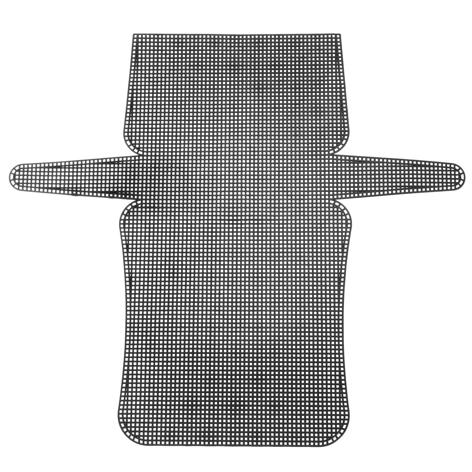 QUARKZMAN 4pz Foglio Tela in Rete Plastica 6 Conteggi 41,2cm/ 16,2"per Realizzare Borse Uncinetto Tracolla in Tela Vuota per Ricamo ad Ago Borsa Maglia Uncinetto, Nero