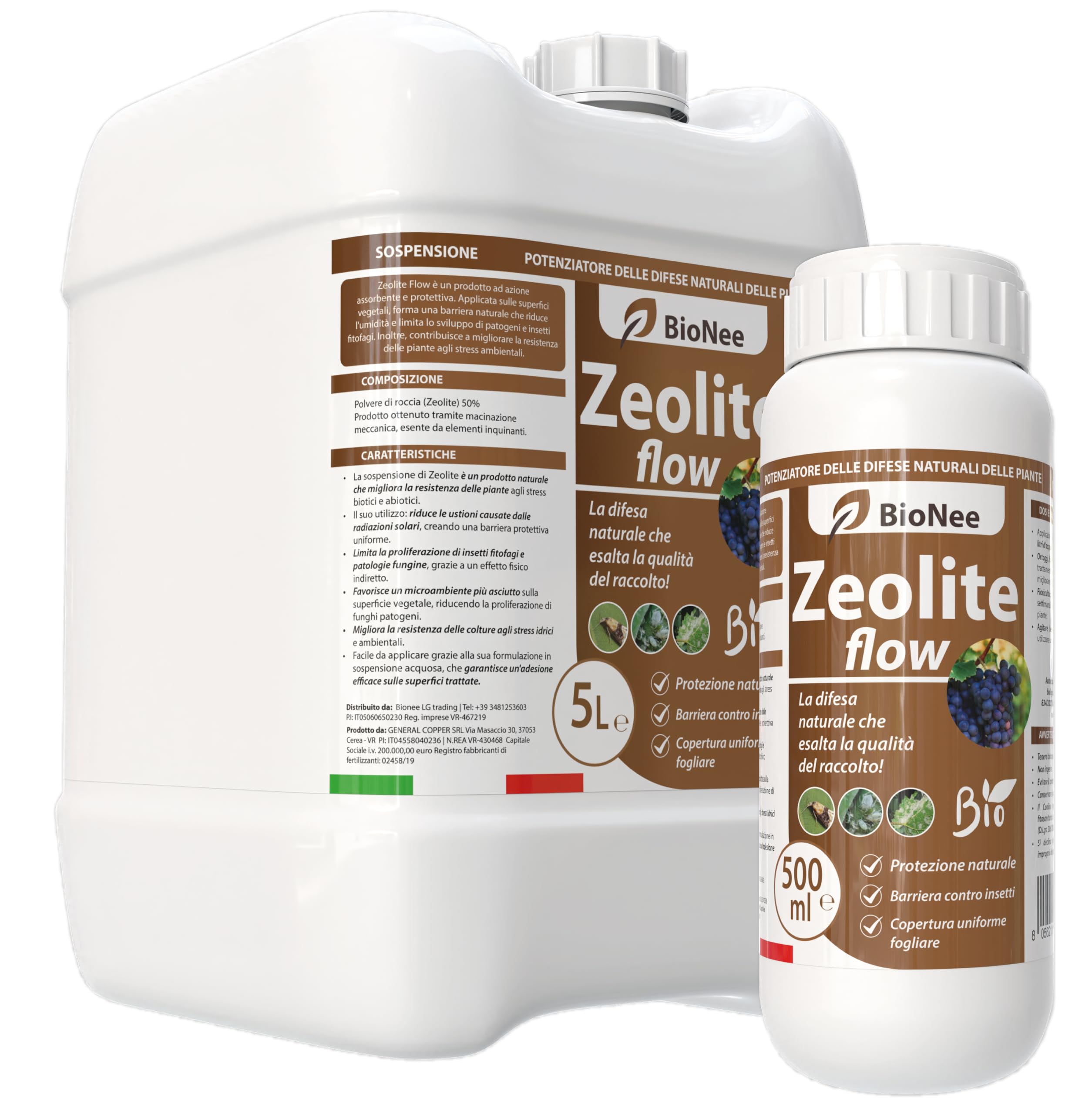 Zeolite Flow in sospensione 5 L – Corroborante Naturale Antifungo e Insetti per Piante