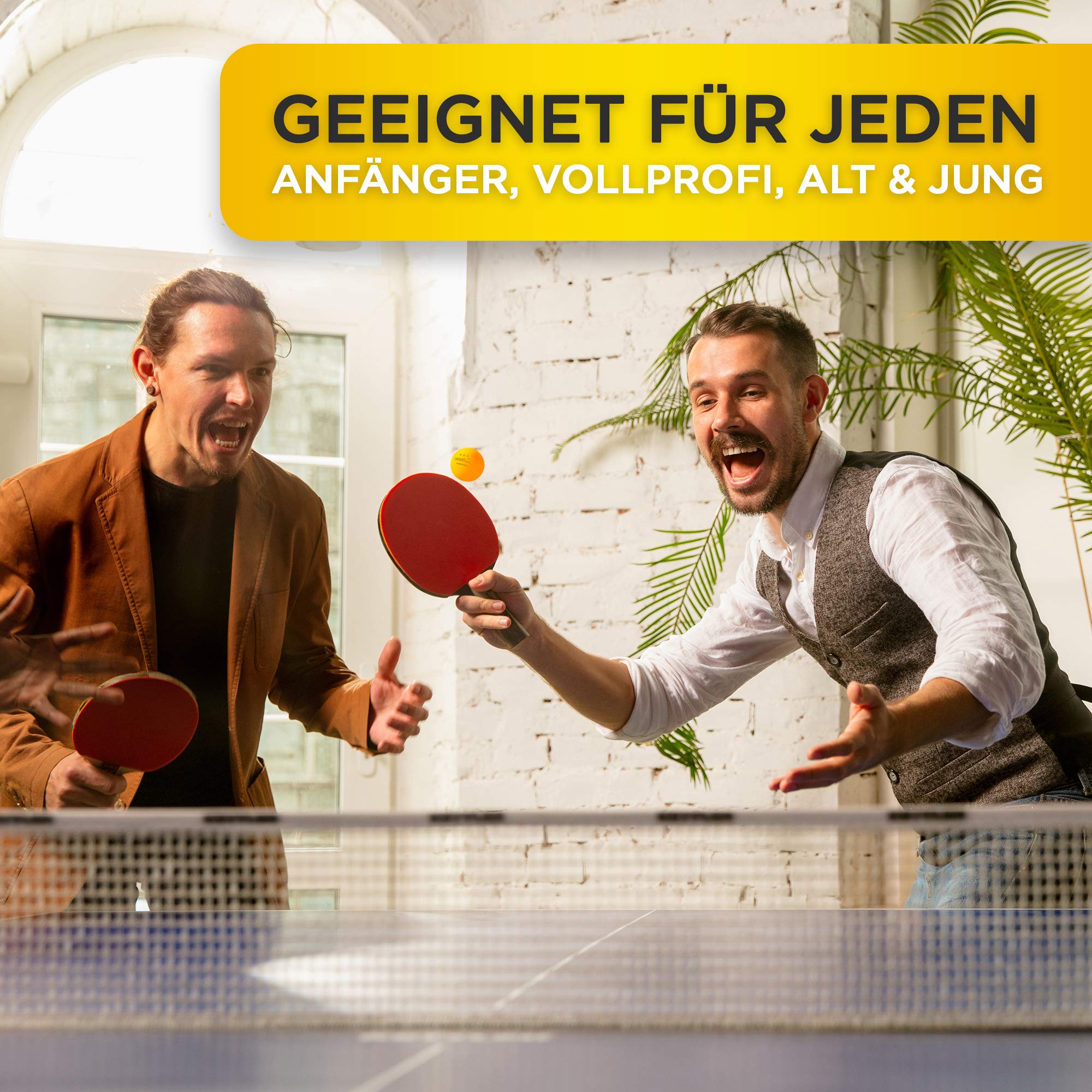 Premium Tischtennisbälle 3 Stern - [12, 42 & 100 Stück] - inkl. Videokurs - [erstklassige Ping Pong Bälle] - Nach ITTF Turnierstandard - Tischtennisbälle Outdoor Tischtennis Zubehör