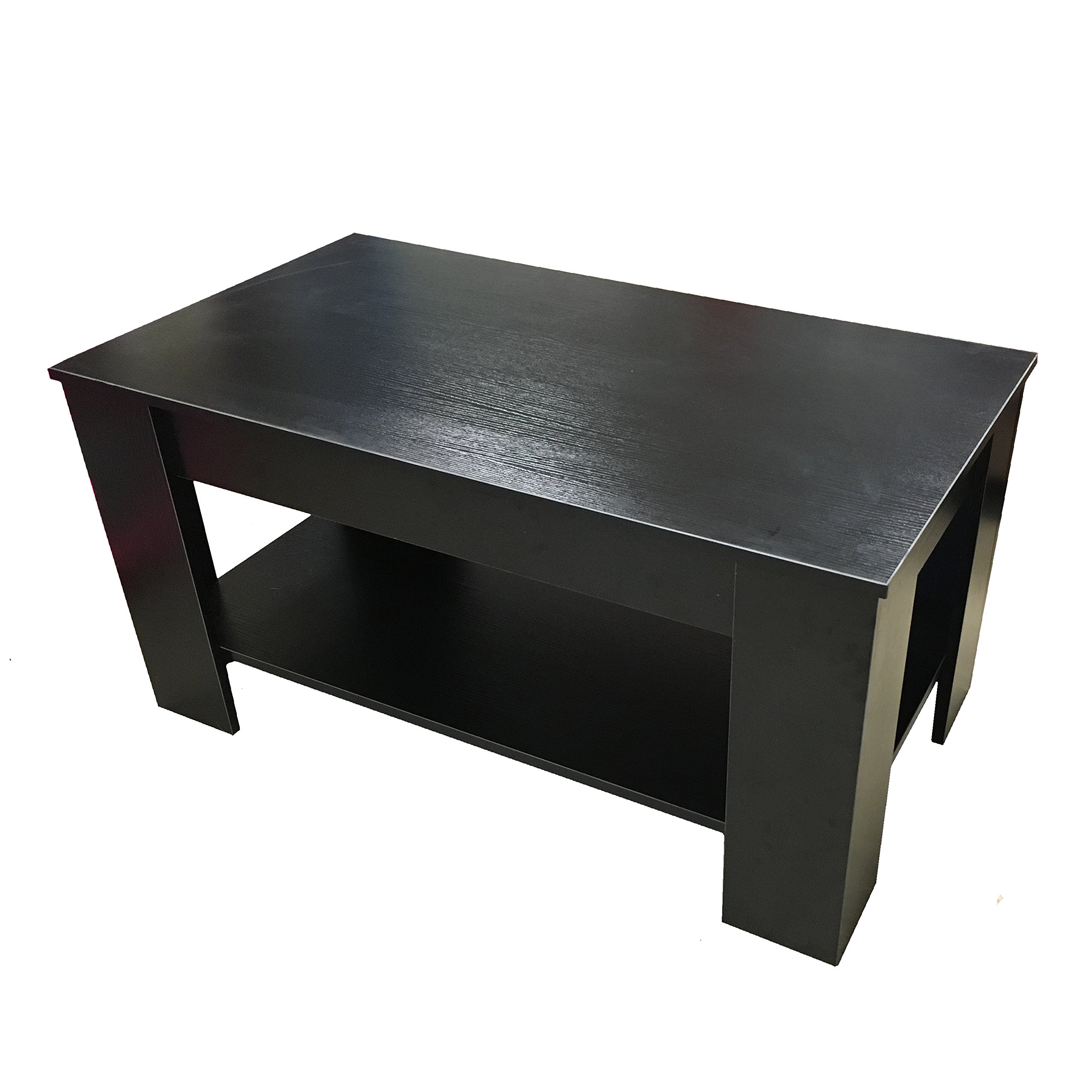 Redstone Coffee Table Lift Up Top with Storage Black Buy Online in