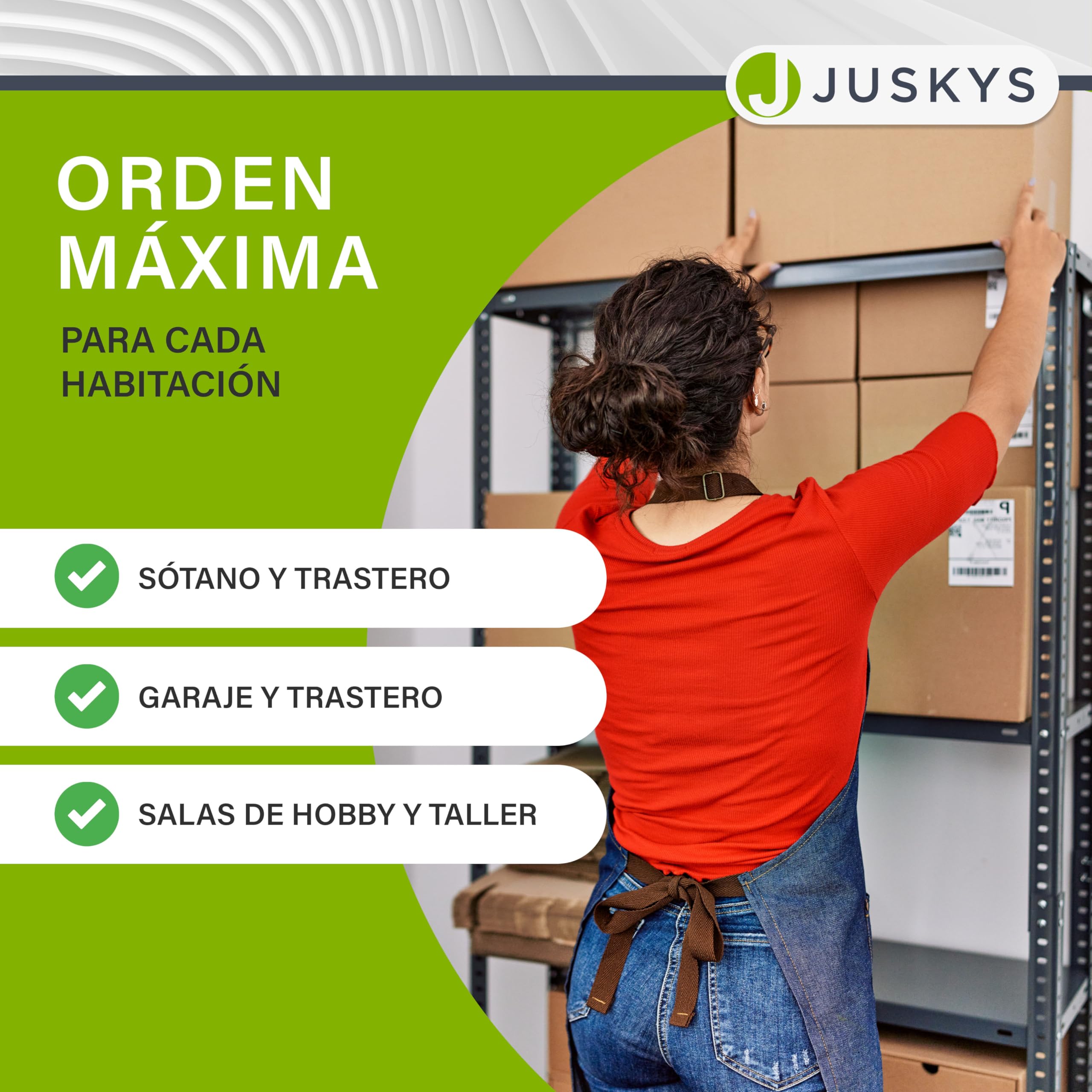 Juskys Juego de 3 estanterías metálicas Easy | 1 estantería esquinera y 2 estanterías de Almacenamiento | 15 estantes de Madera MDF | 2625 kg | Estantería para Cargas Pesadas en Color Gris