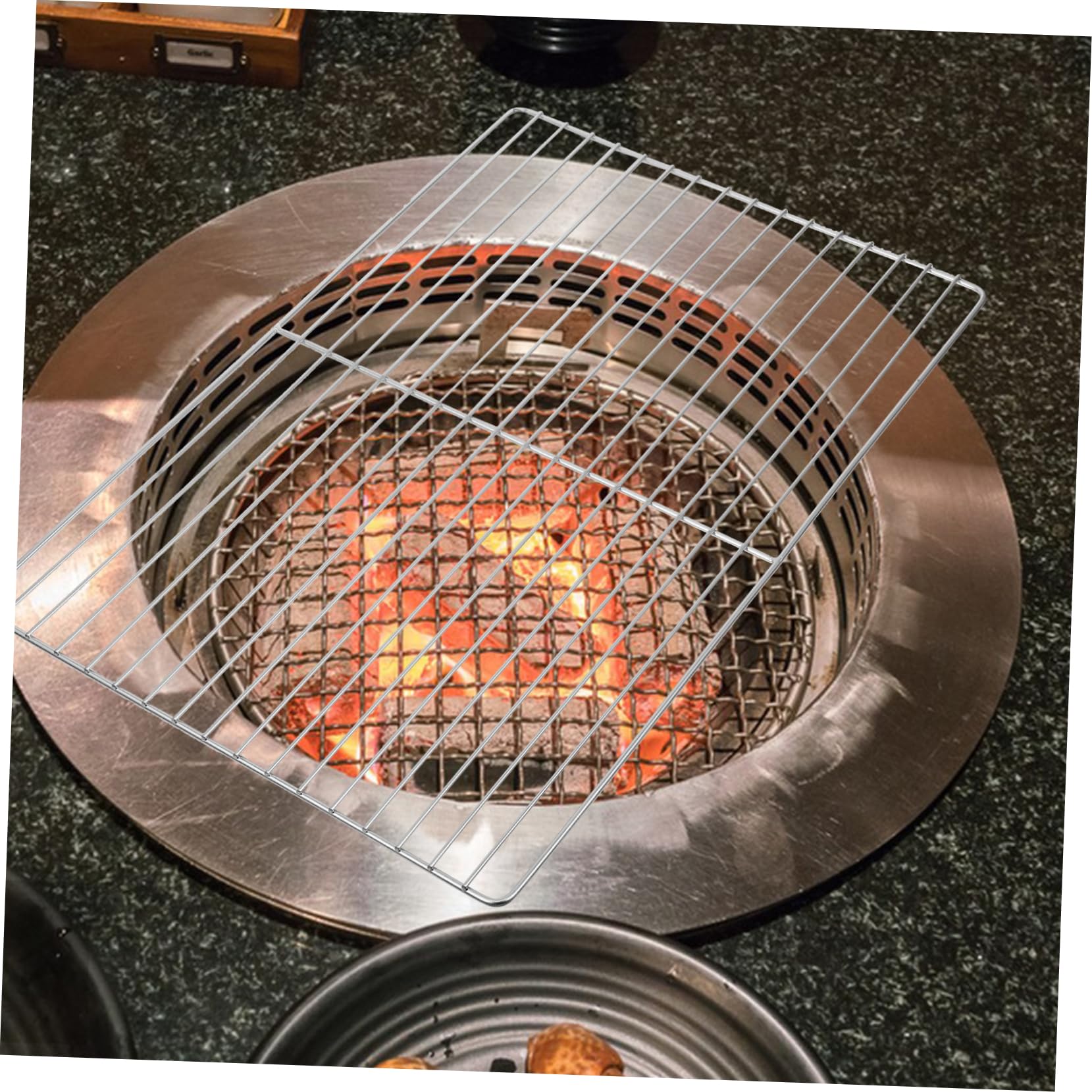 INOOMP Griglia in Acciaio Inox per Barbecue Rete Resistente e Lunga Durata, per Festa Estiva e Campeggio All'aperto in Famiglia