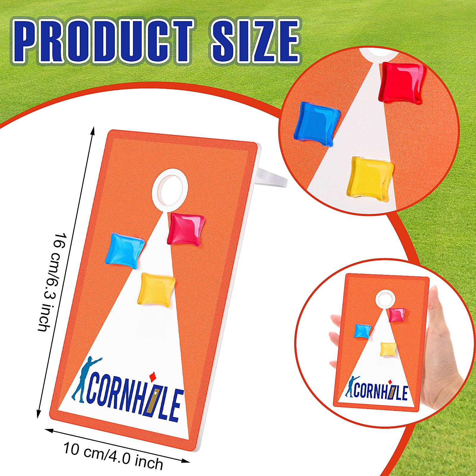 Weysat Paquete de 4 medallas divertidas de acrílico Cornhole Trophy para torneo de Cornhole, placas a granel, premios de equipo, regalos para eventos de equipo, concursos deportivos, competición