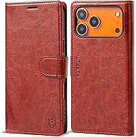 Vista 17 de Funda tipo cartera para iPhone 17 Pro Max con tarjetero de crédito, de piel sintética, con función atril, funda protectora a prueba de golpes