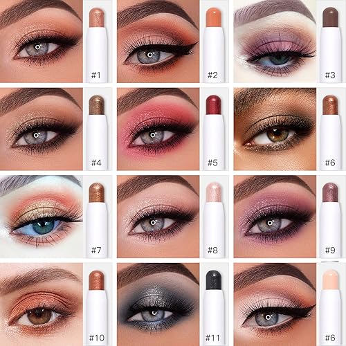 Miniatura 3 de Sombra de ojos en barra color crema, lápiz de sombra de ojos en crema impermeable, lápiz de sombra de ojos cremoso giratorio, lápiz de sombra de