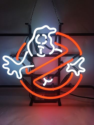 Letreros de neón Cazafantasmas de vidrio real Luz de neón Cerveza Bar Pub Sala de Recreación Pared Ventanas Garaje Decoración Fiesta