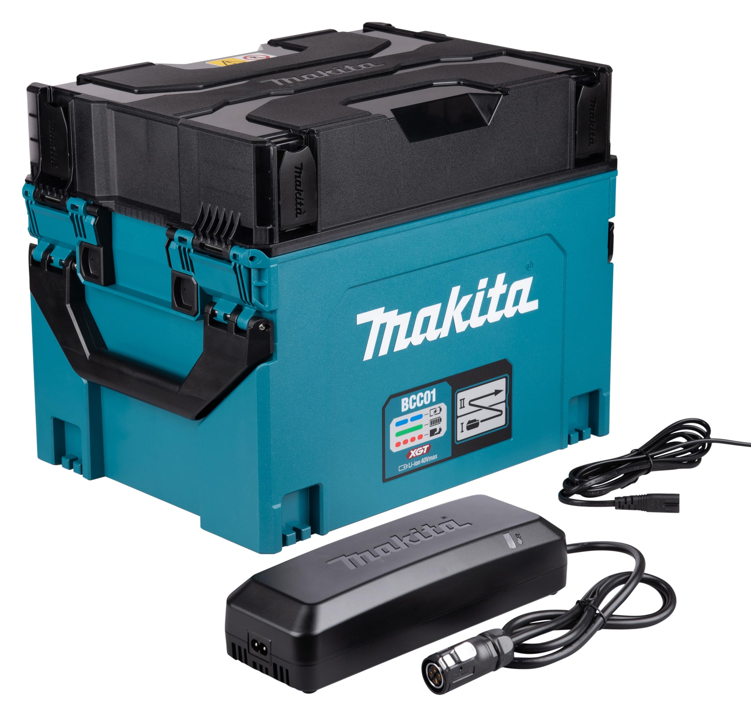 Makita Mallette de chargement de batterie BCC01, 40 V max., 8 emplacements, série XGT, pétrole/noir 1914U3-7