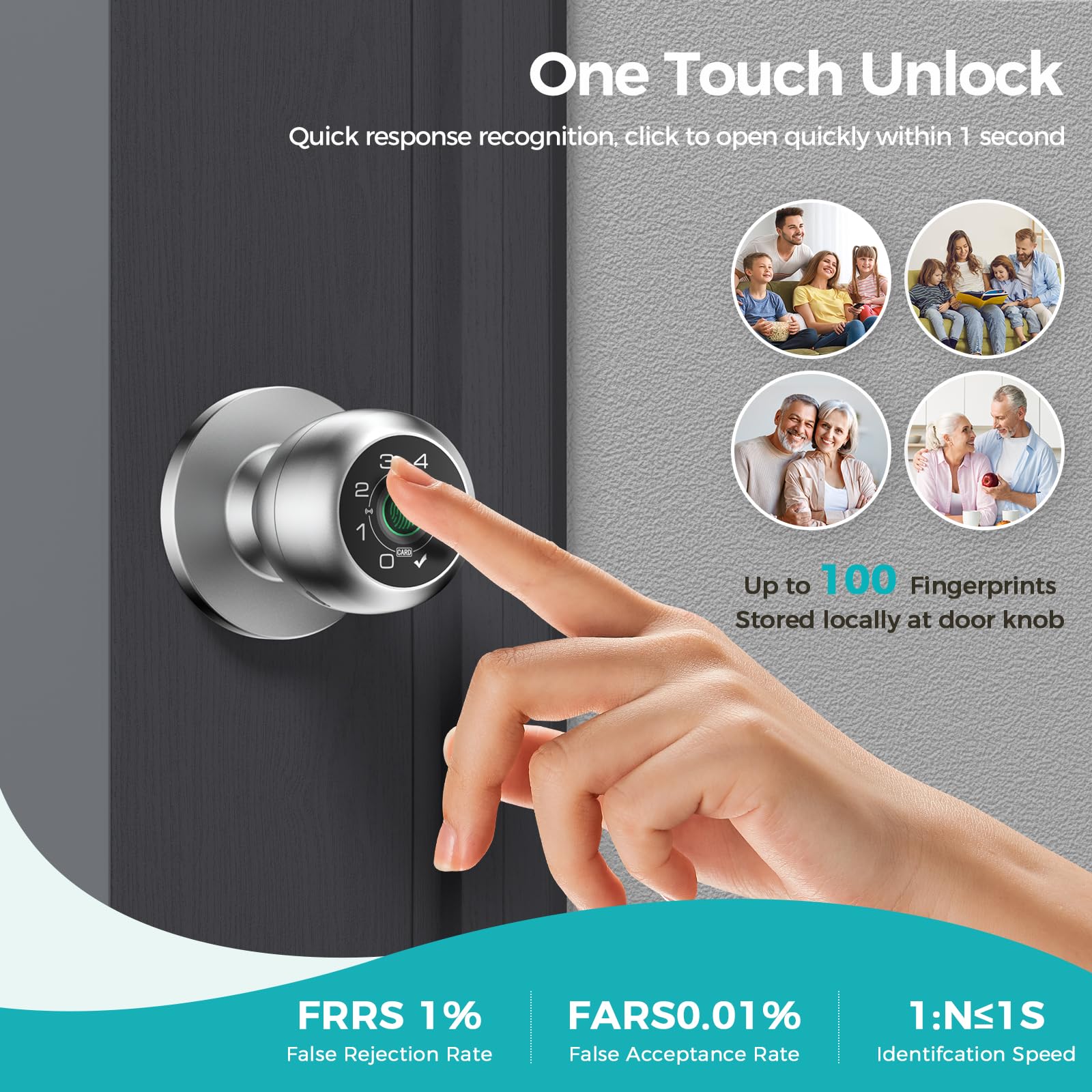 HEI LIANG Fingerprint Door Lock - Smart & Secure -3