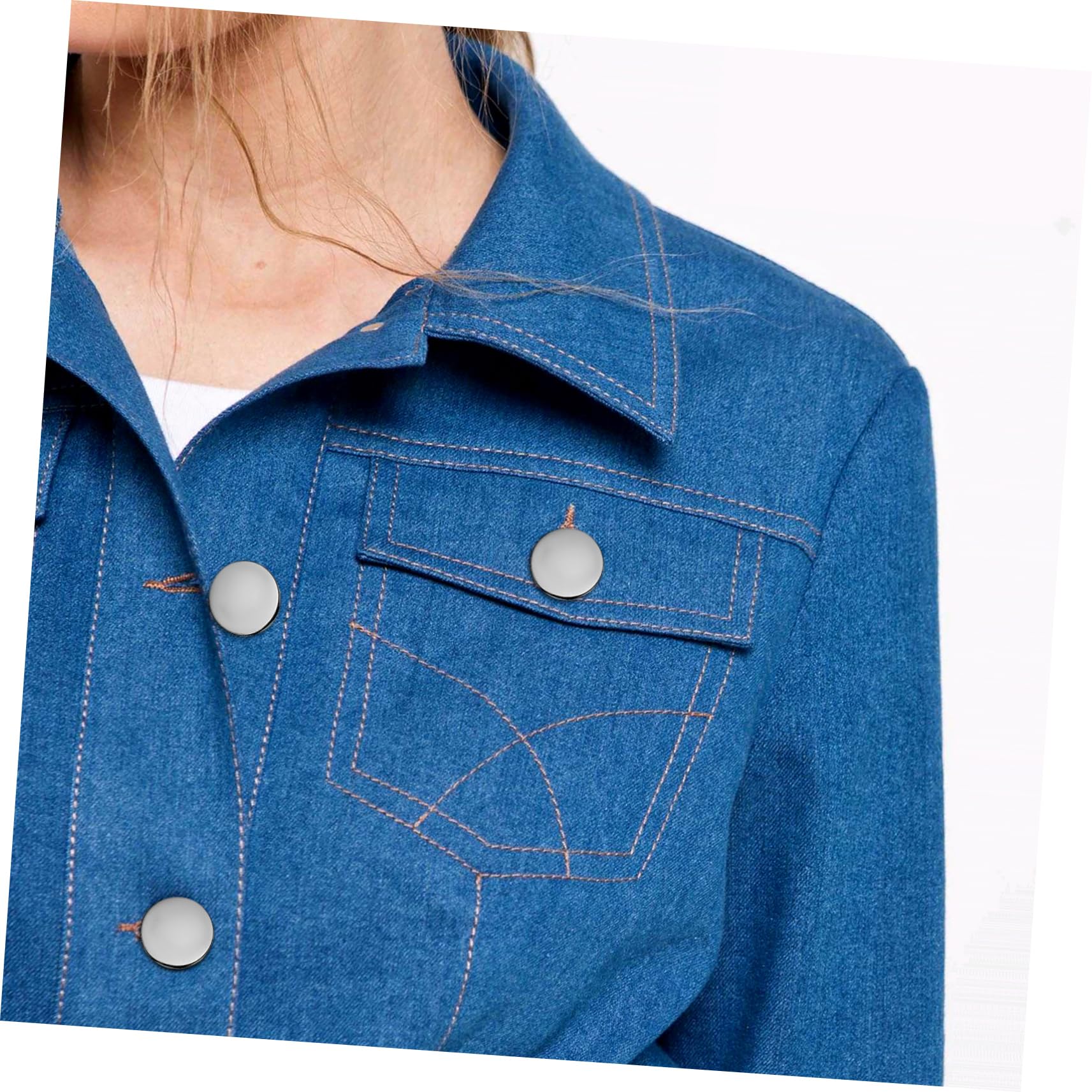SHINEOFI 5 Set Di Bottoni Automatici Per Jeans Senza Cuciture Regolabili Per Cintura Chiusure in Tessuto Riutilizzabili 30 Pezzi * 5