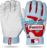 Franklin Sports MLB Digitek Adult Batting Gloves - Superior Grip, Tri-Curve Fit, Durable Leather Heel Patch