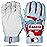 Franklin Sports MLB Batting Gloves - Digitek Camo Baseball + Softball Batting Gloves - Premium Leather Baseball Gear - Adult + Youth Pair - White + C. Blue Camo - Youth Small