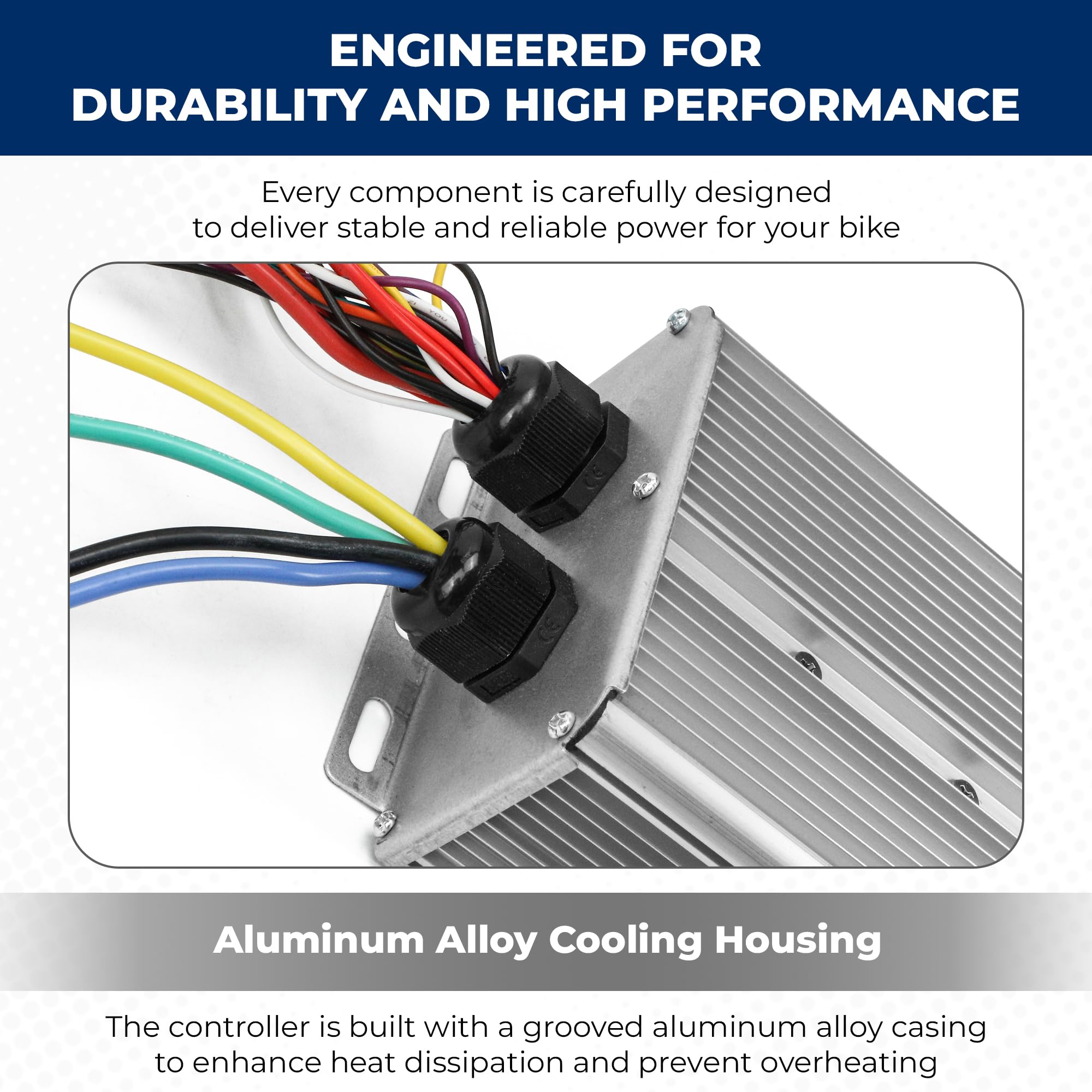 Controller motore brushless da 72 V 3000 W, 48 V, 60 V, 72 V, 84 V, per bici elettrica, scooter, corrente massima 80 A, lega di alluminio, argento
