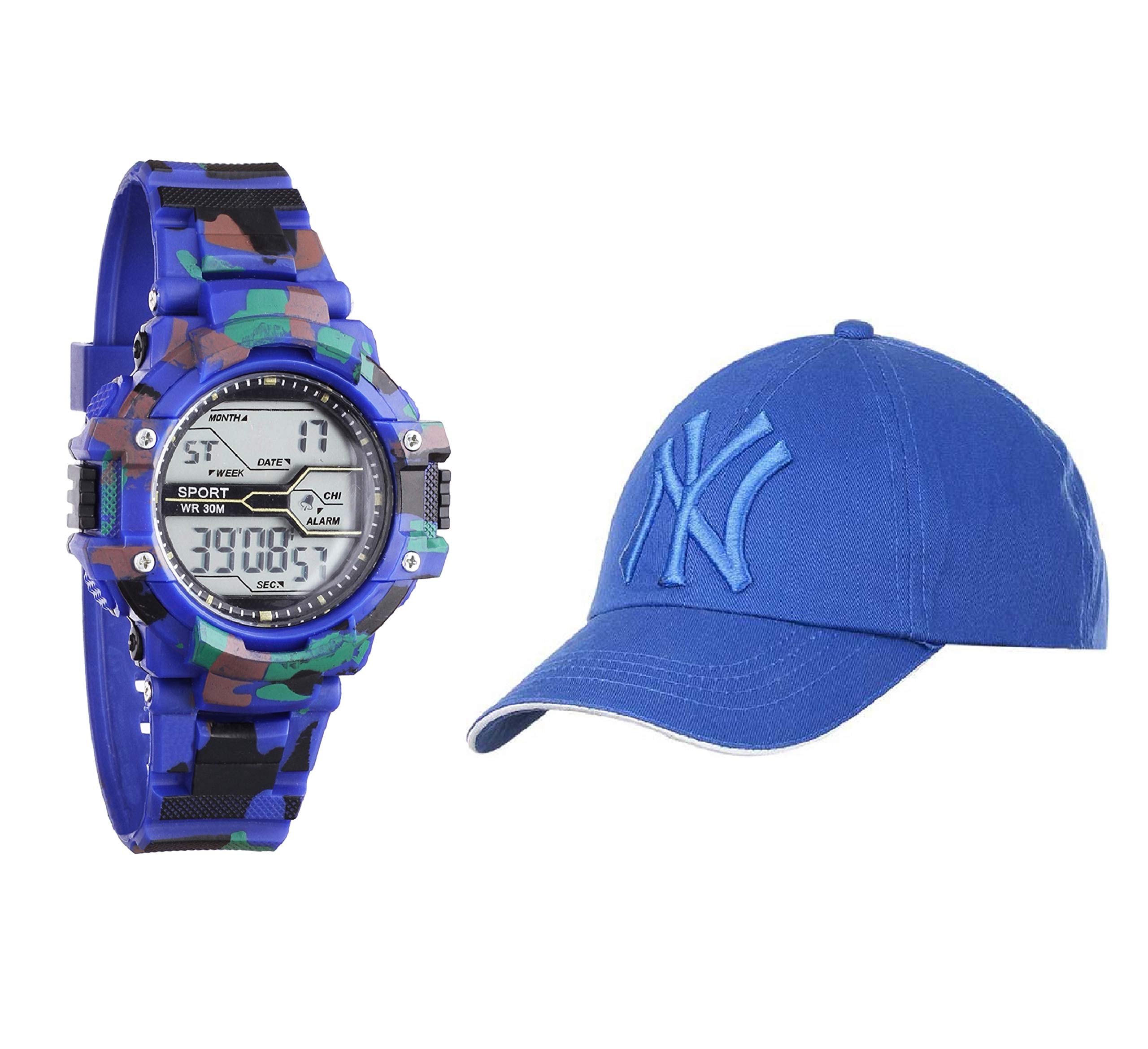ZUPERIA Blue Army Digital Sports Watch with Free Stylish Cap for Boys & Men (B08XNKJLTH) Amazon Price History, Amazon Price Tracker