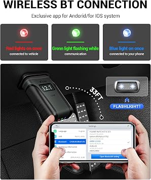 XTOOL Anyscan A30M OBD2 Scanner Kit, No Subscription Required, Wireless Bidirectional Scan Tool with Storage Bag for iOS & Android, 26 Resets, Live Data, ABS Bleed Diagnostic Tool, CAN FD & FCA