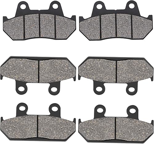 AHL Juego de pastillas de freno delanteras y traseras semimetálicas para Honda GL1500 Goldwing (todos los modelos) 1988-2000