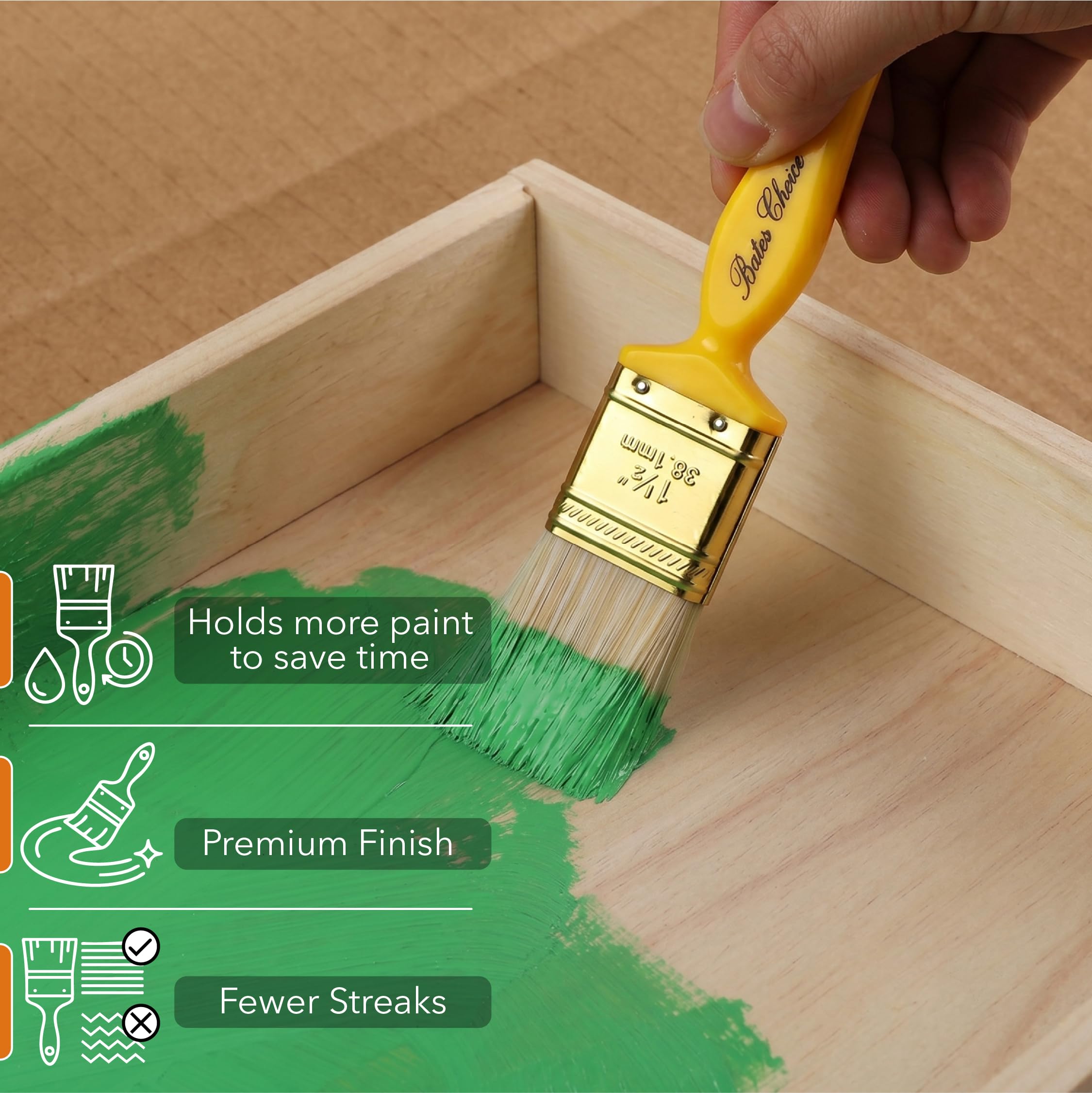 Bates Paint Brush Set - 4 Pack -3 Bates Paint Brush Set - 4 Pack -3