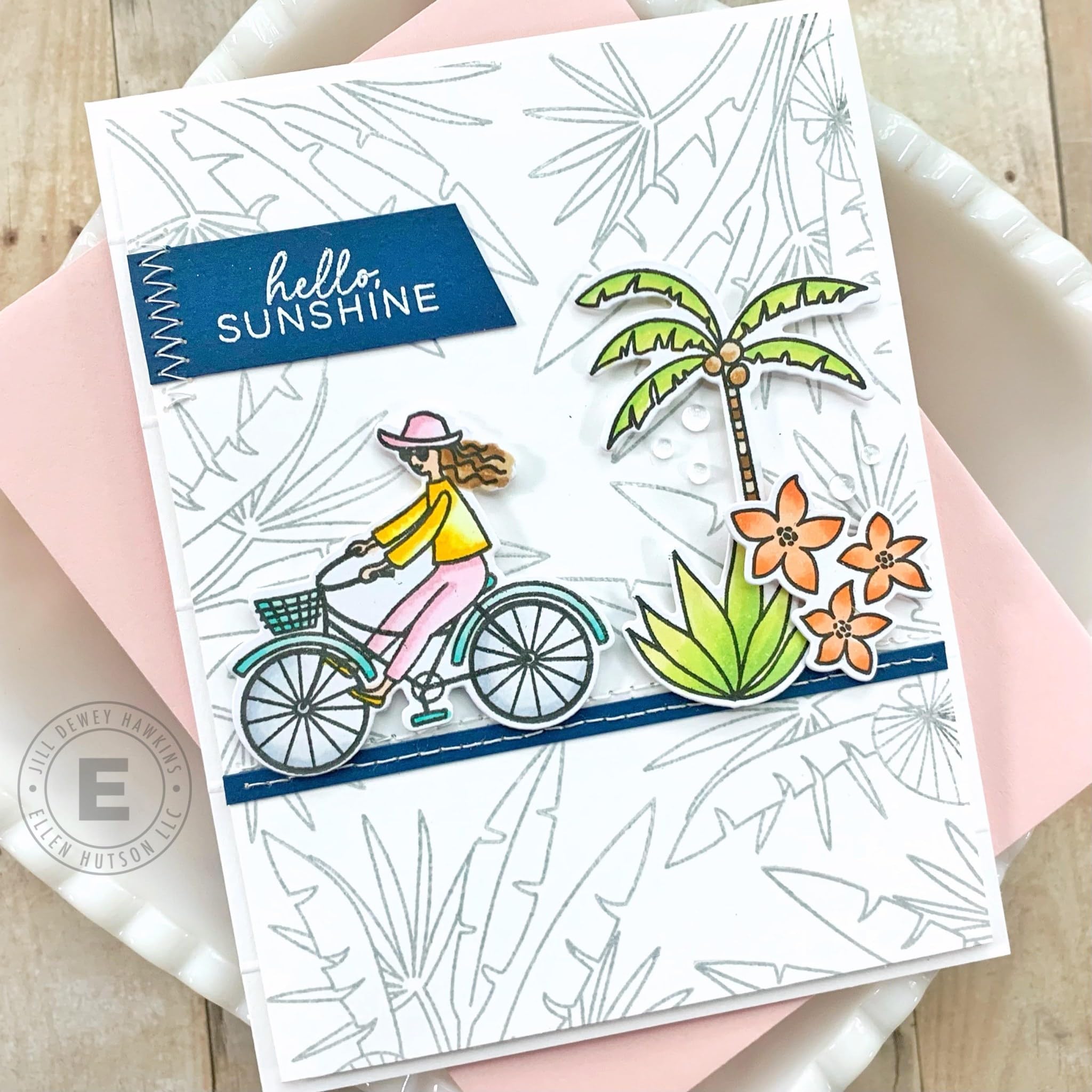 It's a Jungle Stamp and Die Set Combo, Essentials by Ellen, Stamping, Scrapbooking, Die Cutting, DIY, Cardmaking, Papercraft, Tropical, Tiki, Palm, Survivor, Torches, Tribu