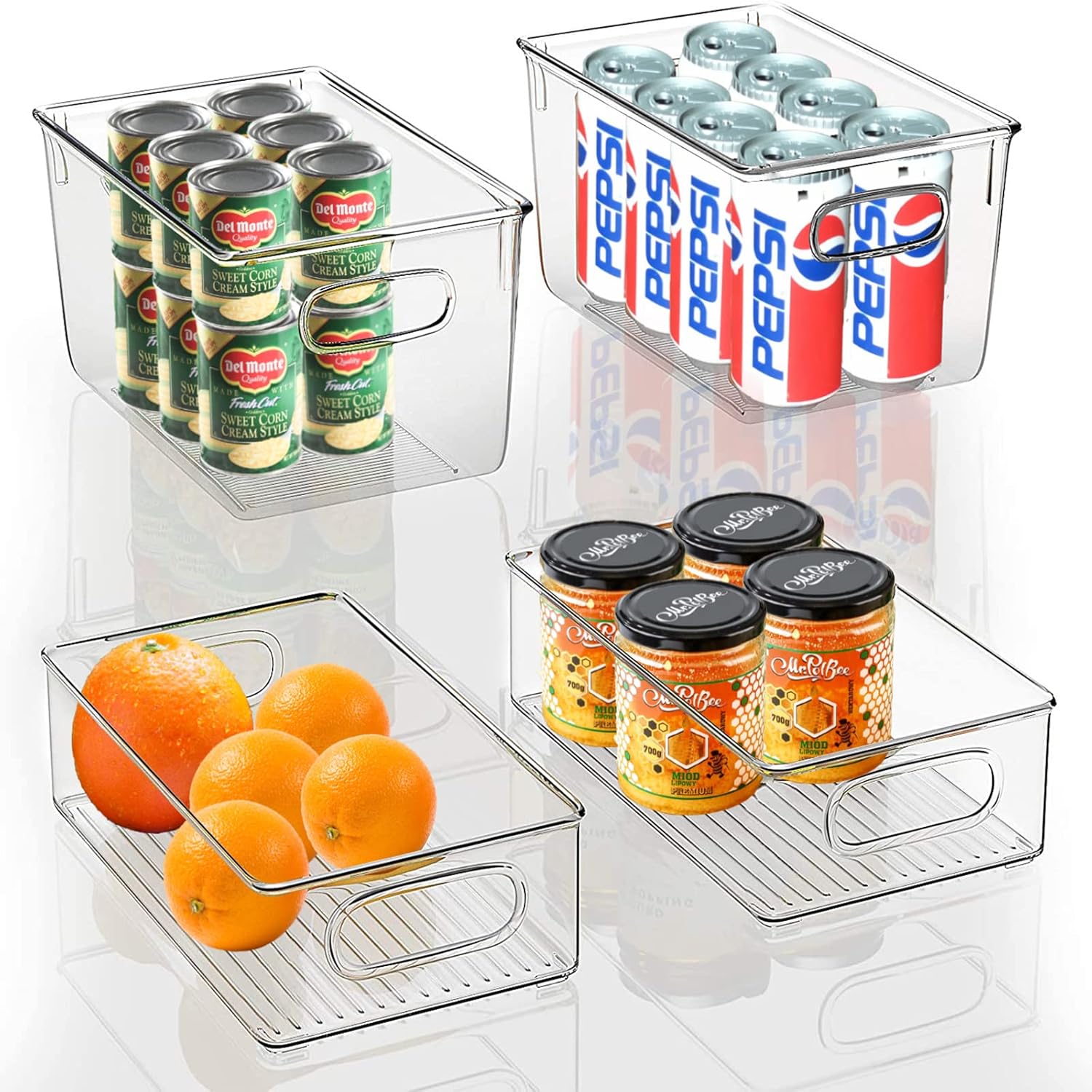 MoeeBtee Fridge Organizers Refrigerator Organizer Bins