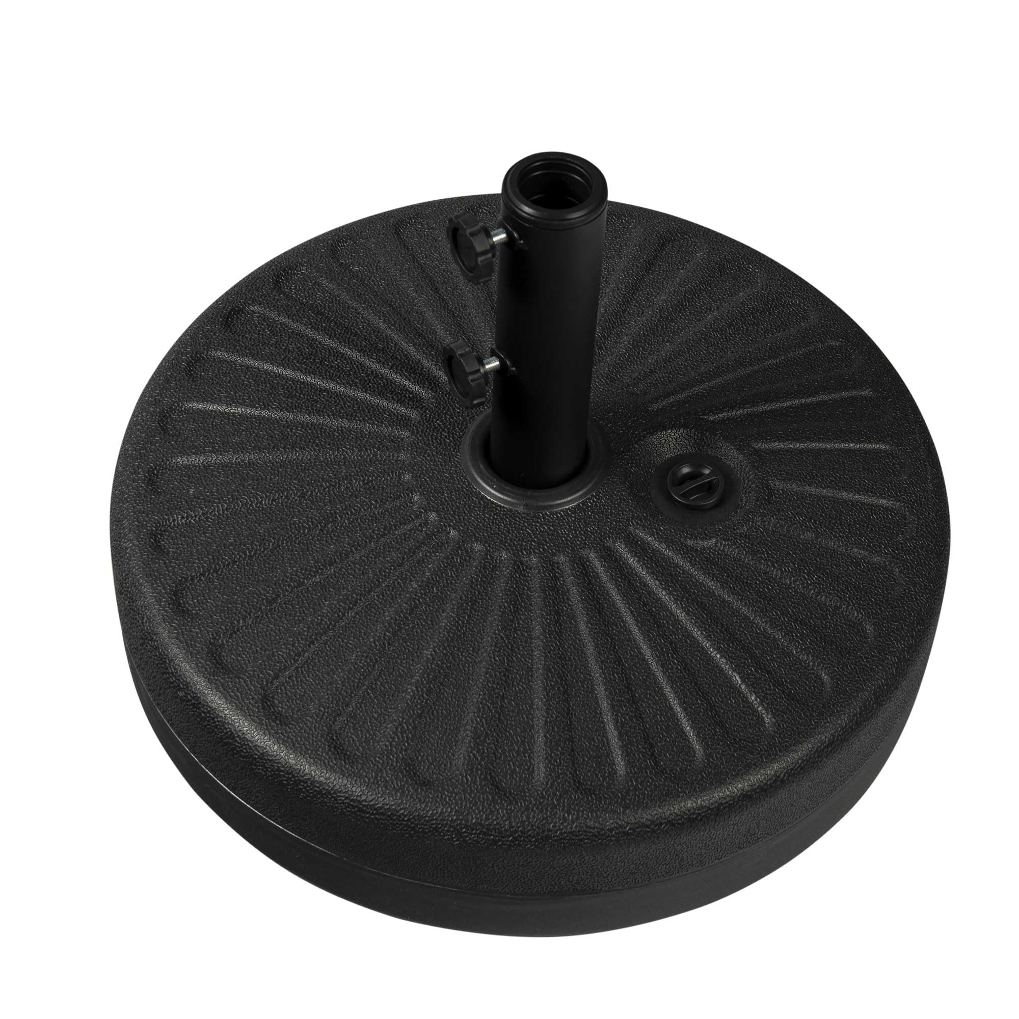 WERKA PRO Pied de Parasol Droit HDPE Mât Ø38-48 mm Ø51 x 34 cm Noir