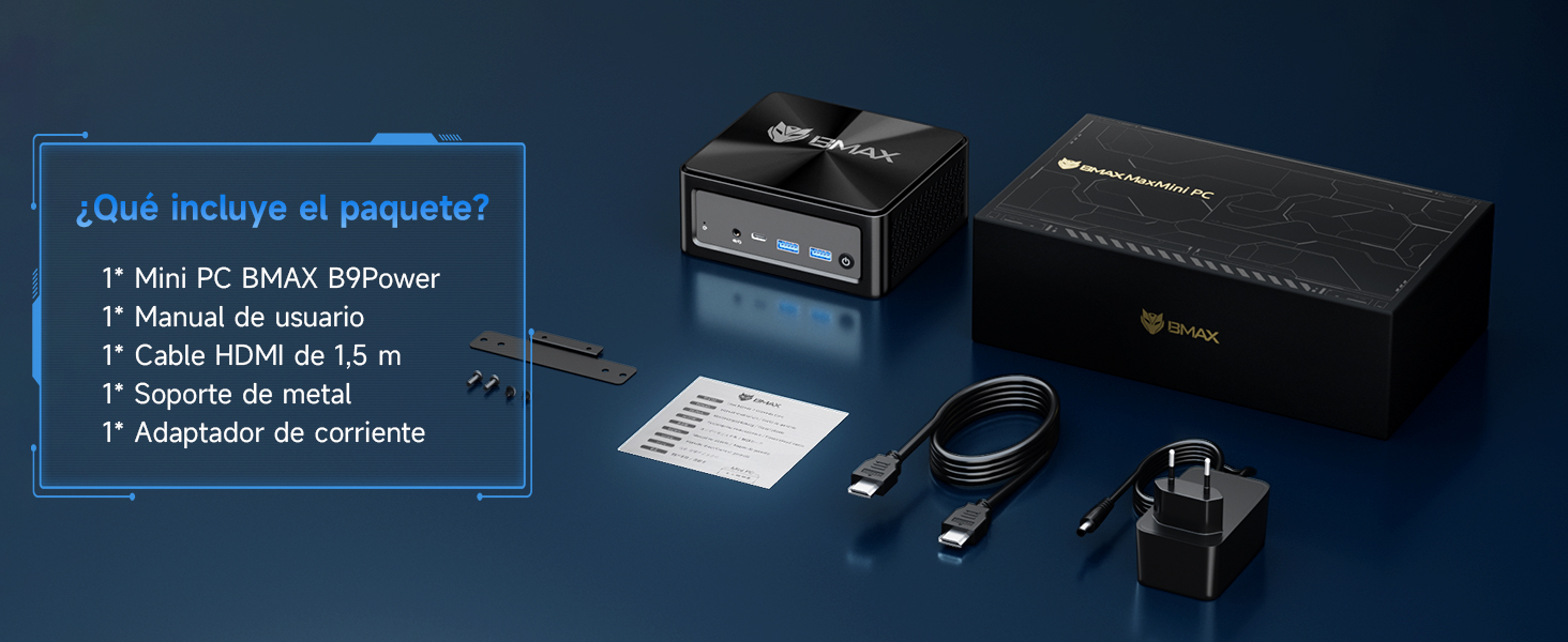 BMAX Mini PC B9Power Intel Core i9 12900H (14C/20T, 5,0 GHz), 24