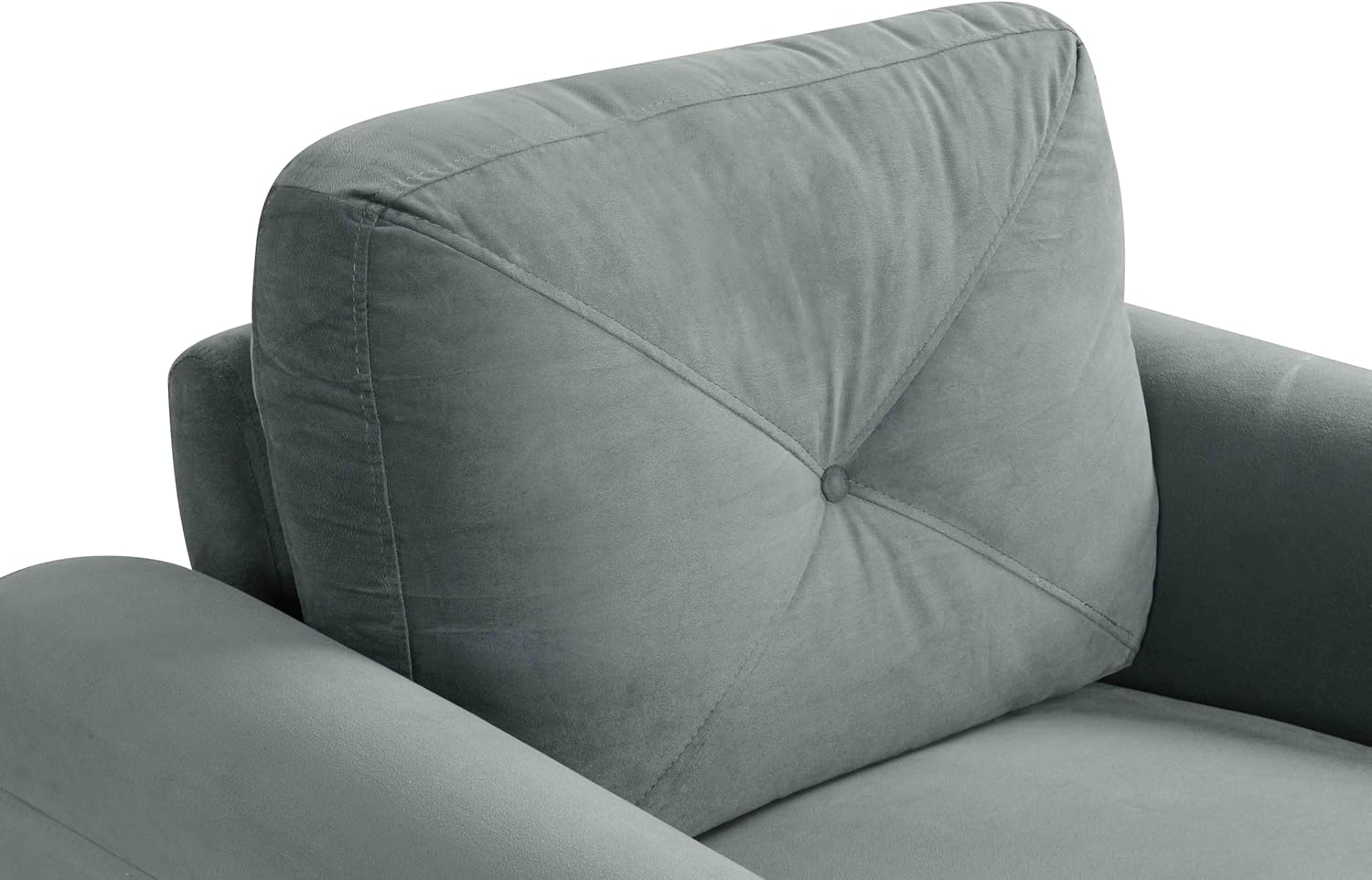 Harper & Bright Designs 2-Seat Velvet Upholstered Loveseat Sofa with Button Tufted Backrest, Modern Couch for Living Room, Grey