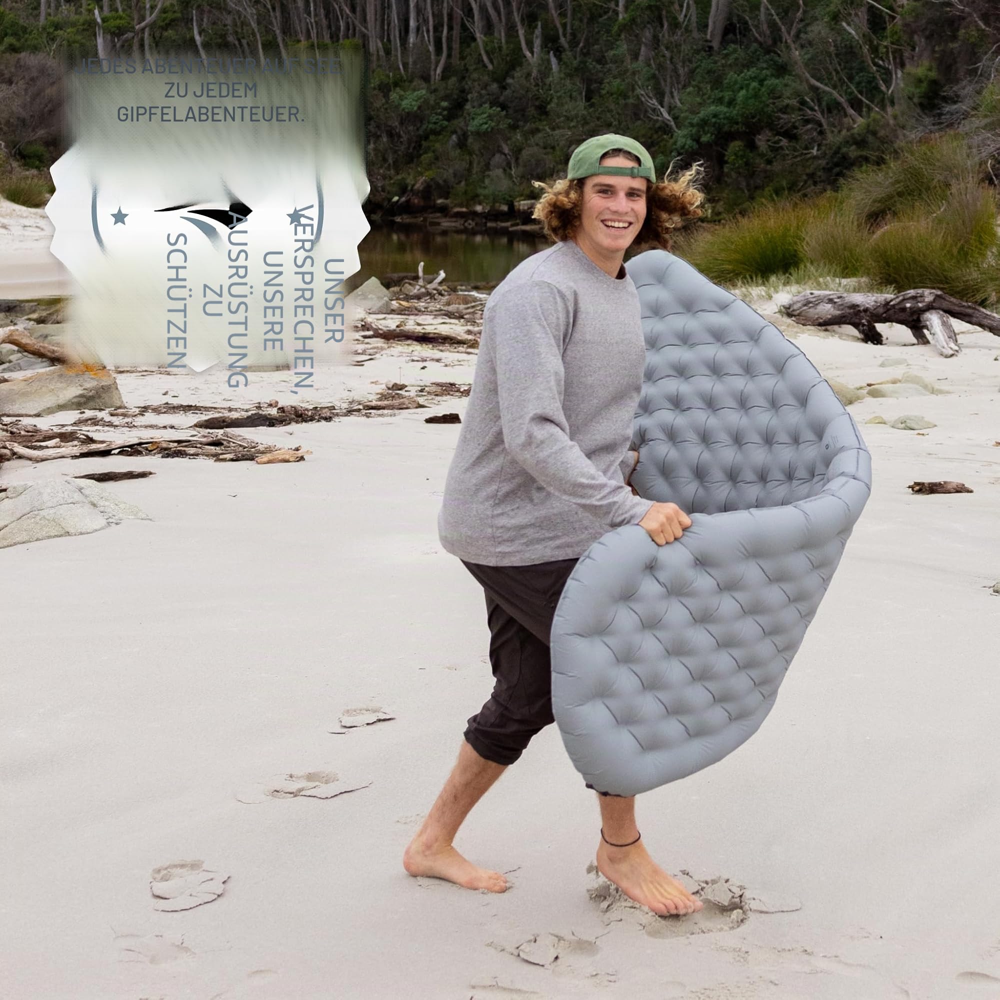 Sea to Summit – Ether Light XR Thermo Luftmatratze Large – ThermalCore Isolierung – Xpress Ventil – Packsack & Pillow Lock System – Ultrakompakt – 3 Jahreszeiten – Für Backpacking – Grau – 605g