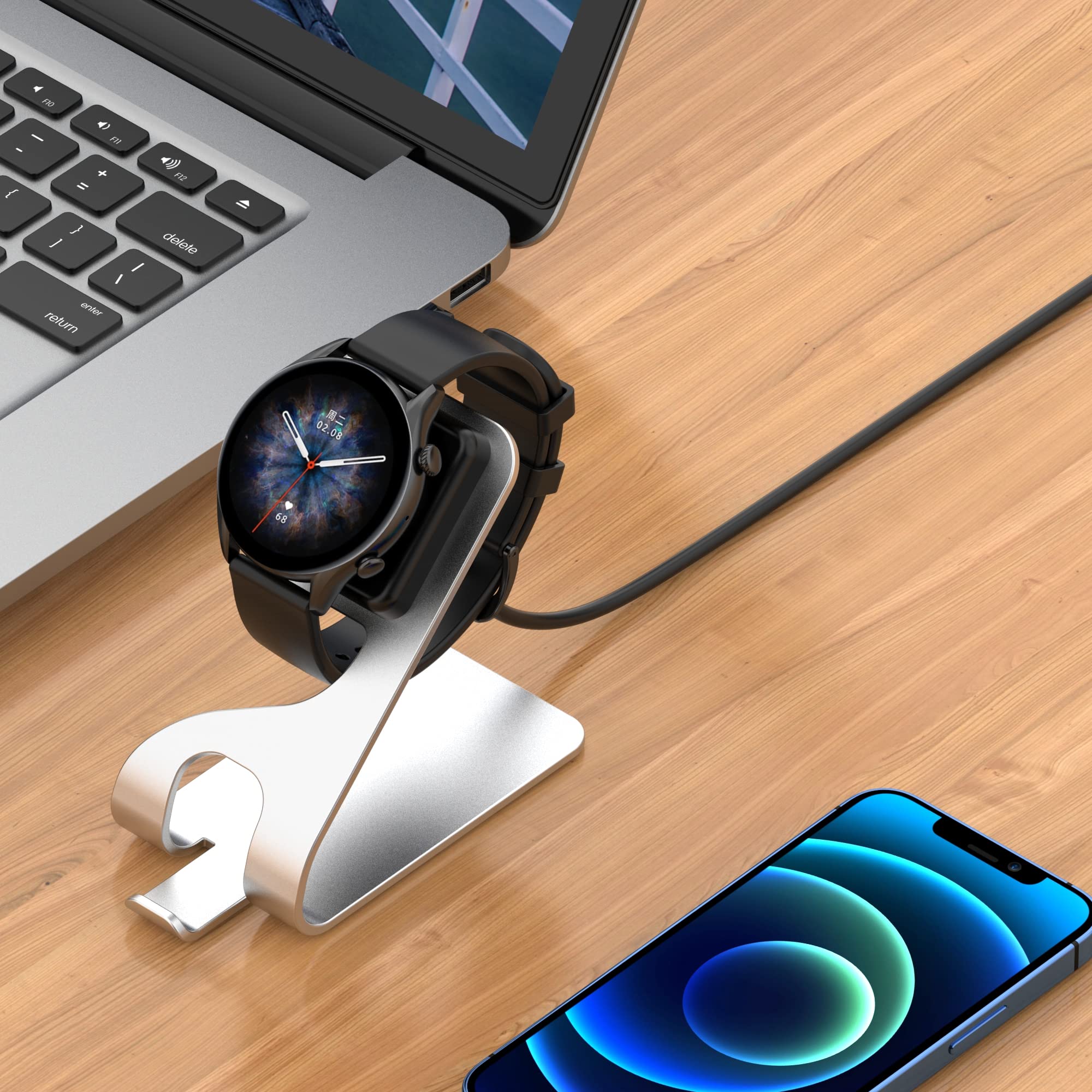 Supporto Dock Caricabatterie USB Per Orologi Amazfit GTS, GTR, T-REX 42mm E 47mm