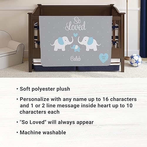 Miniatura 7 de Let's Make Memories Manta personalizada con texto en inglés God Bless para bebé recién nacido, sacramentos, color rosa, 30x40 pulgadas