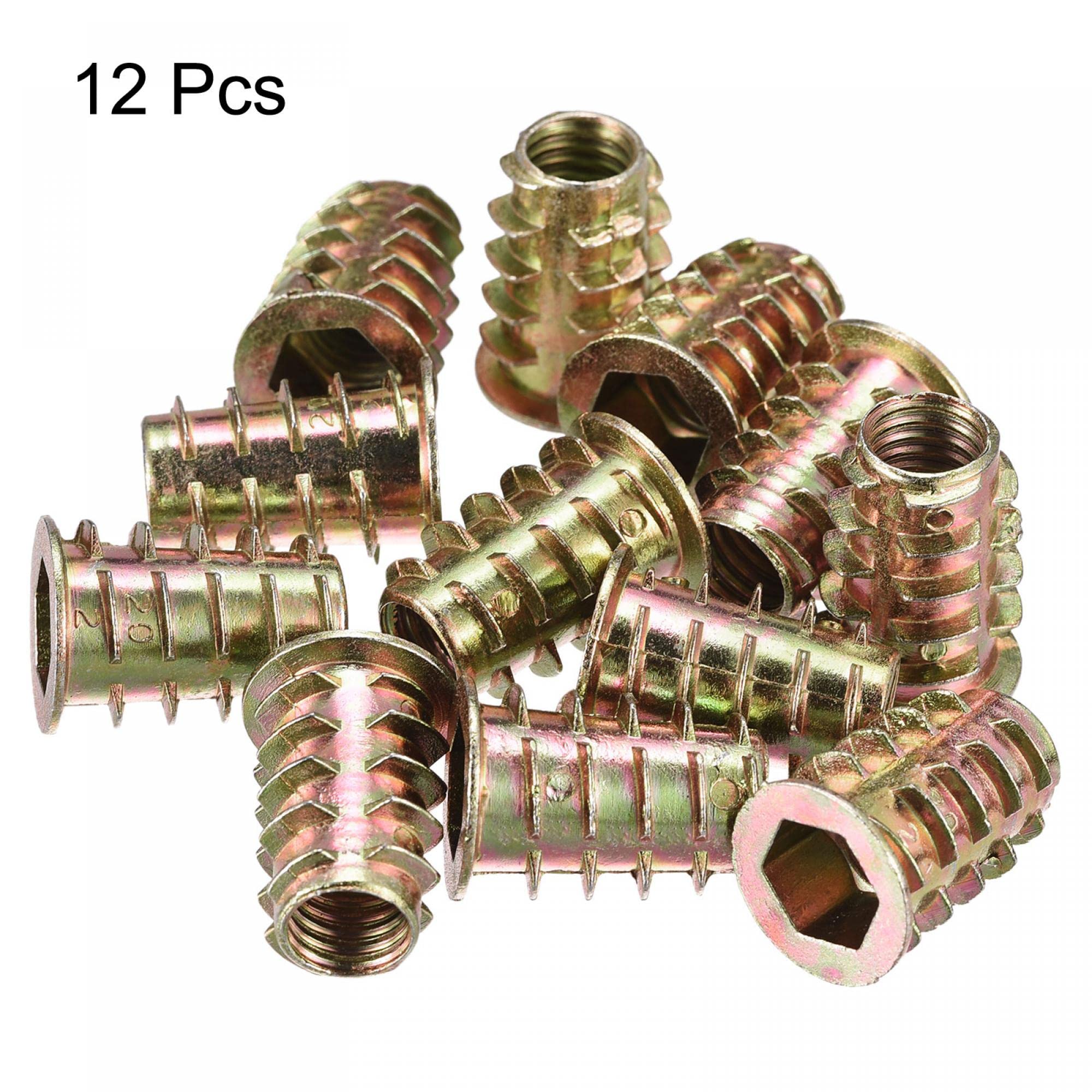 Amazon.com: uxcell M8x20mm Furniture Screw-in Nut Zinc Alloy