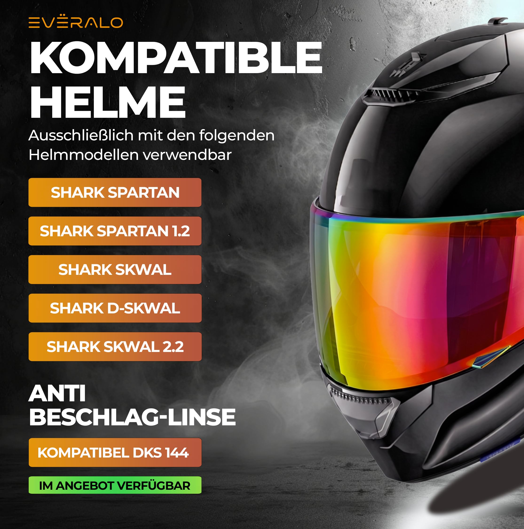 kompatibel mit Visier Shark Spartan - Spartan 1.2 - Skwal - Skwal 2 - D Skwal - D Skwal 2 - Vz160 - Vz165 (Rot Chrom)